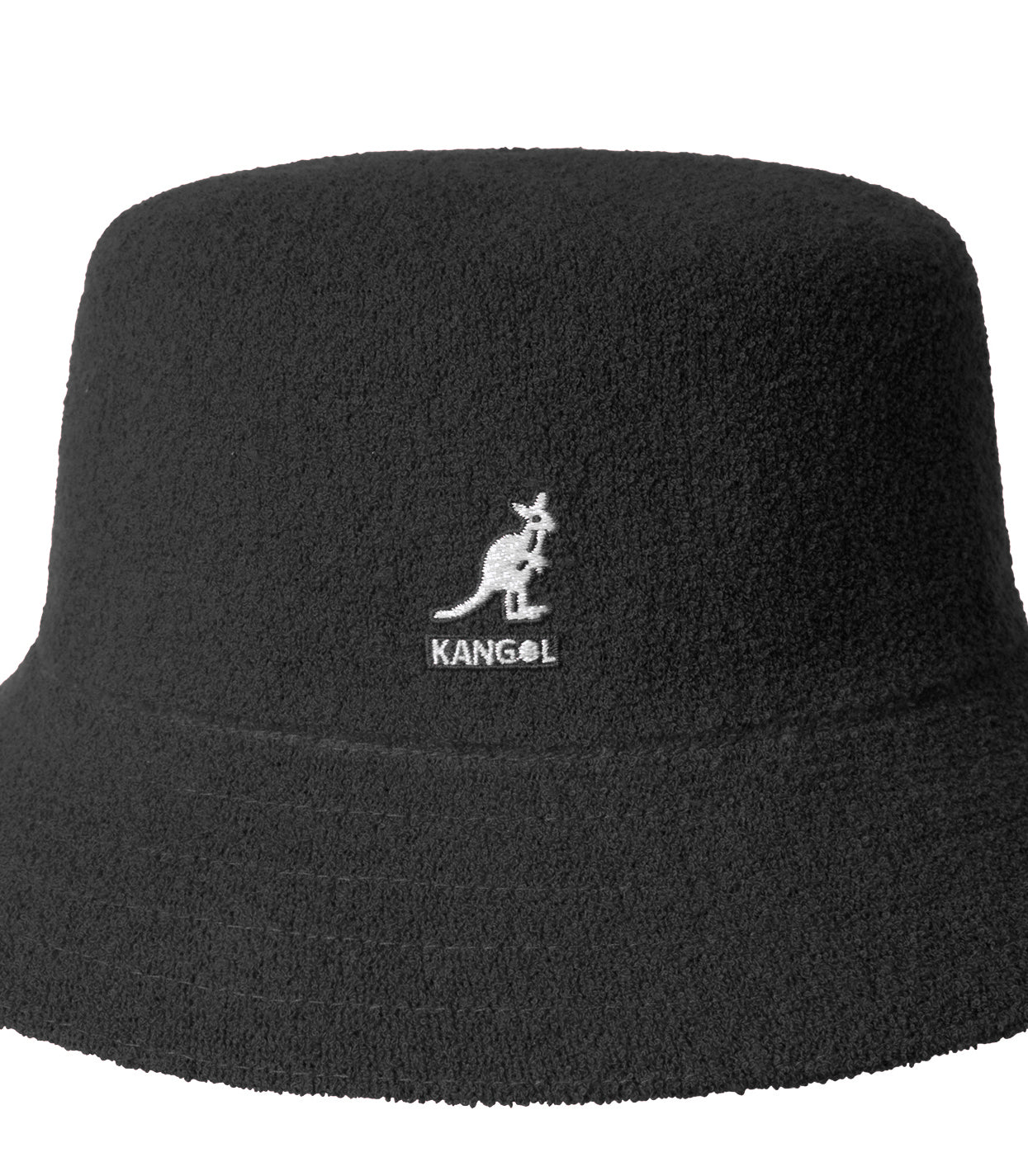 Kangol Bermuda Bucket Hat In Spugna Nero