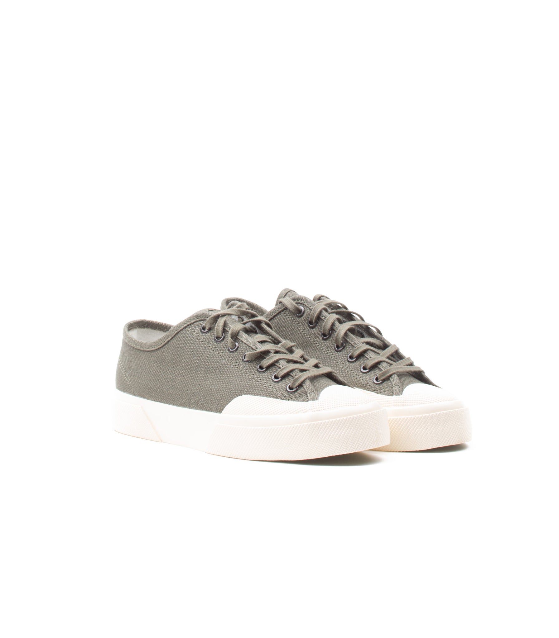 Superga 2432 Works Low Cut Deadstock French Cotton Verde Militare
