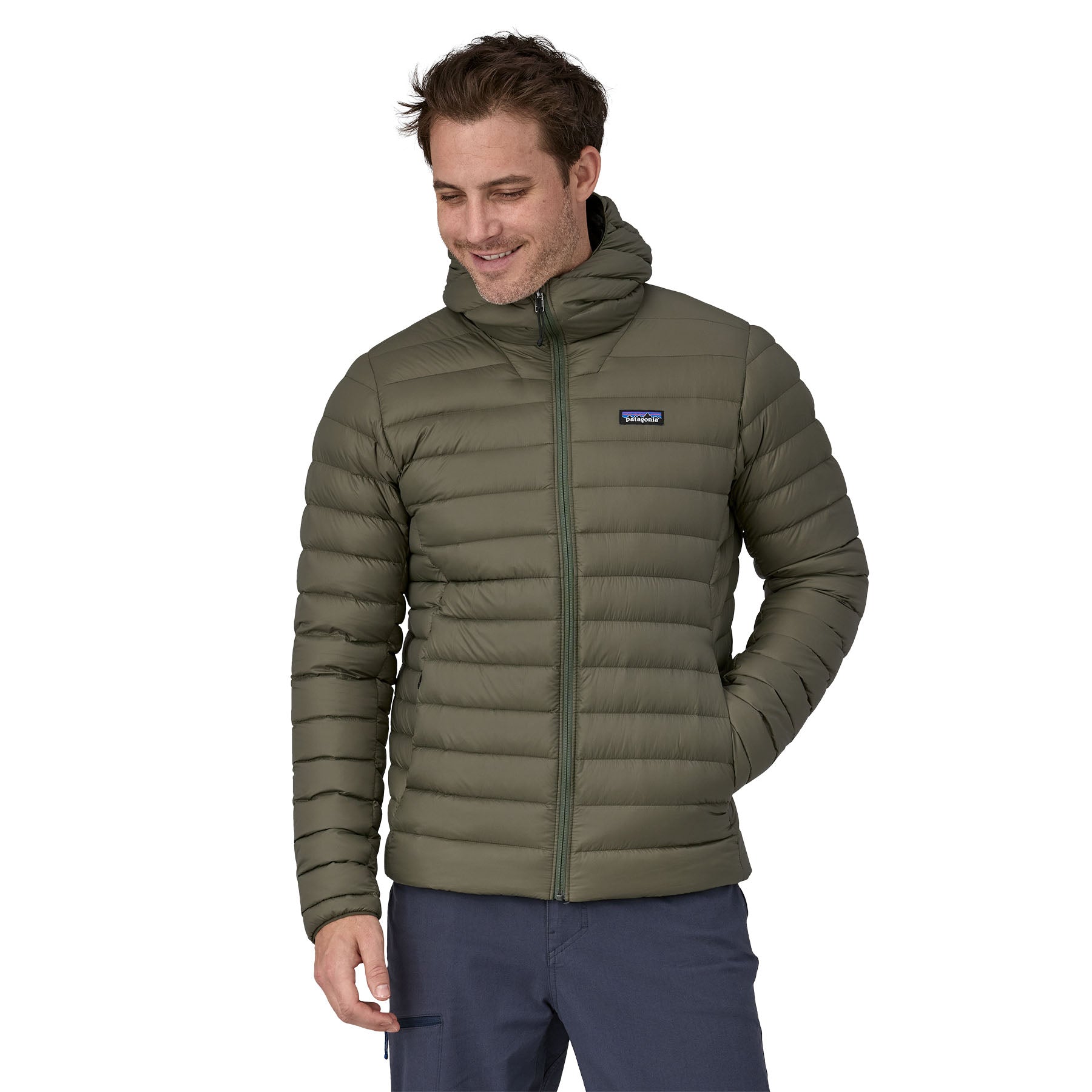 Patagonia Men'S Down Sweater Hoody Verde Militare