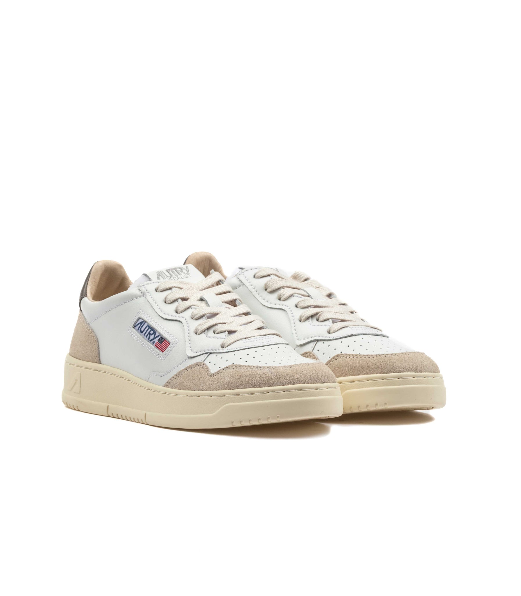 Autry Medalist Low Pelle Suede Bianco Uomo