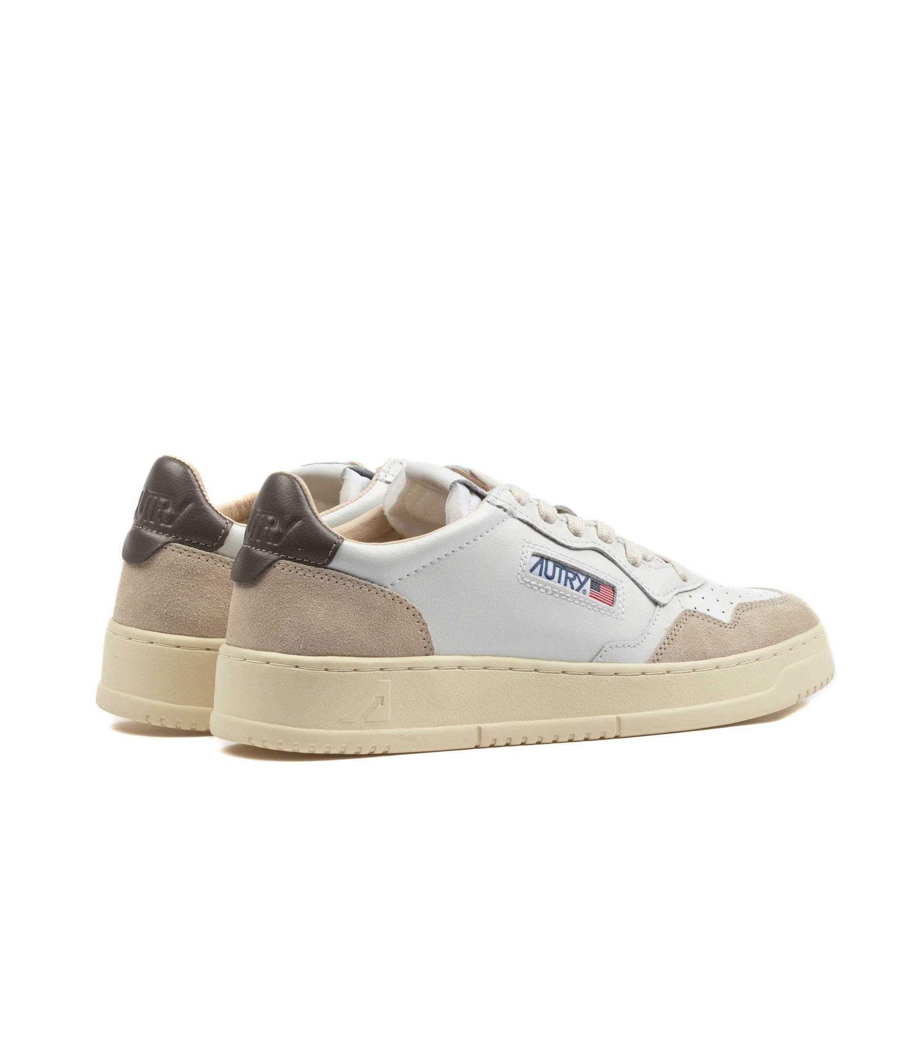Autry Medalist Low Pelle Suede Bianco Uomo