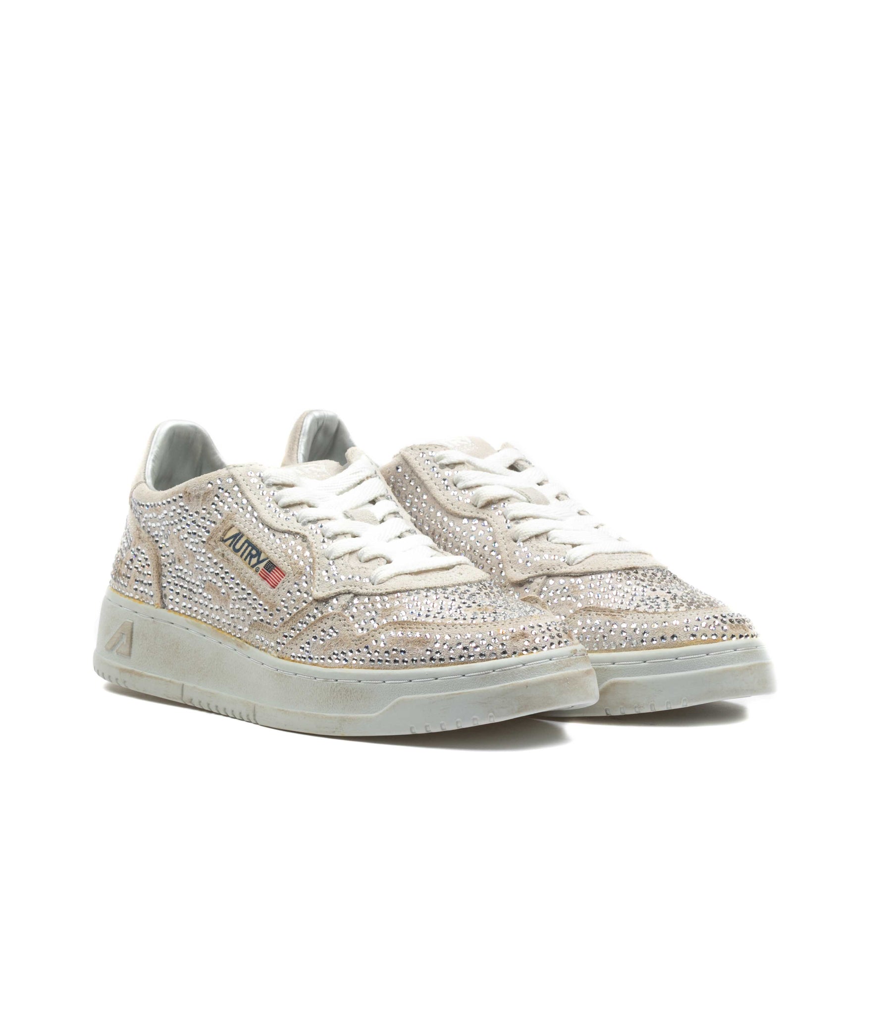 Autry Crystal Medalist Bianco Strass Donna