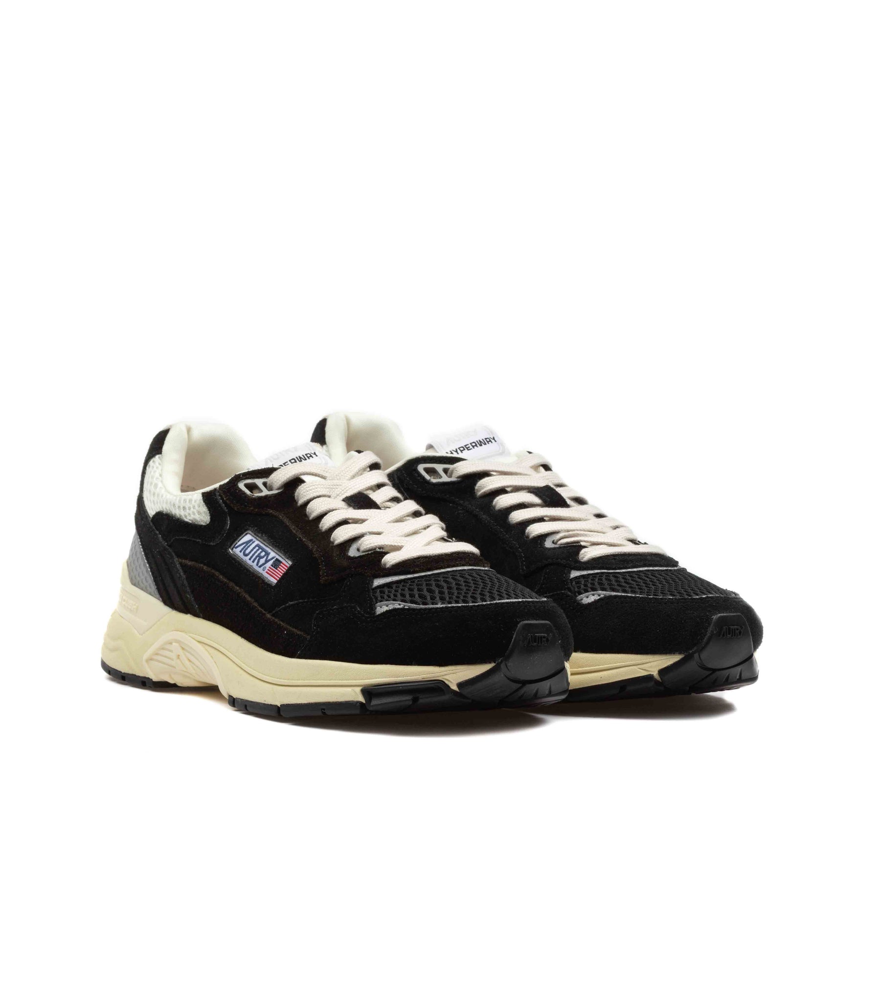 Autry Hyperway Low Man Suede Mesh Nero