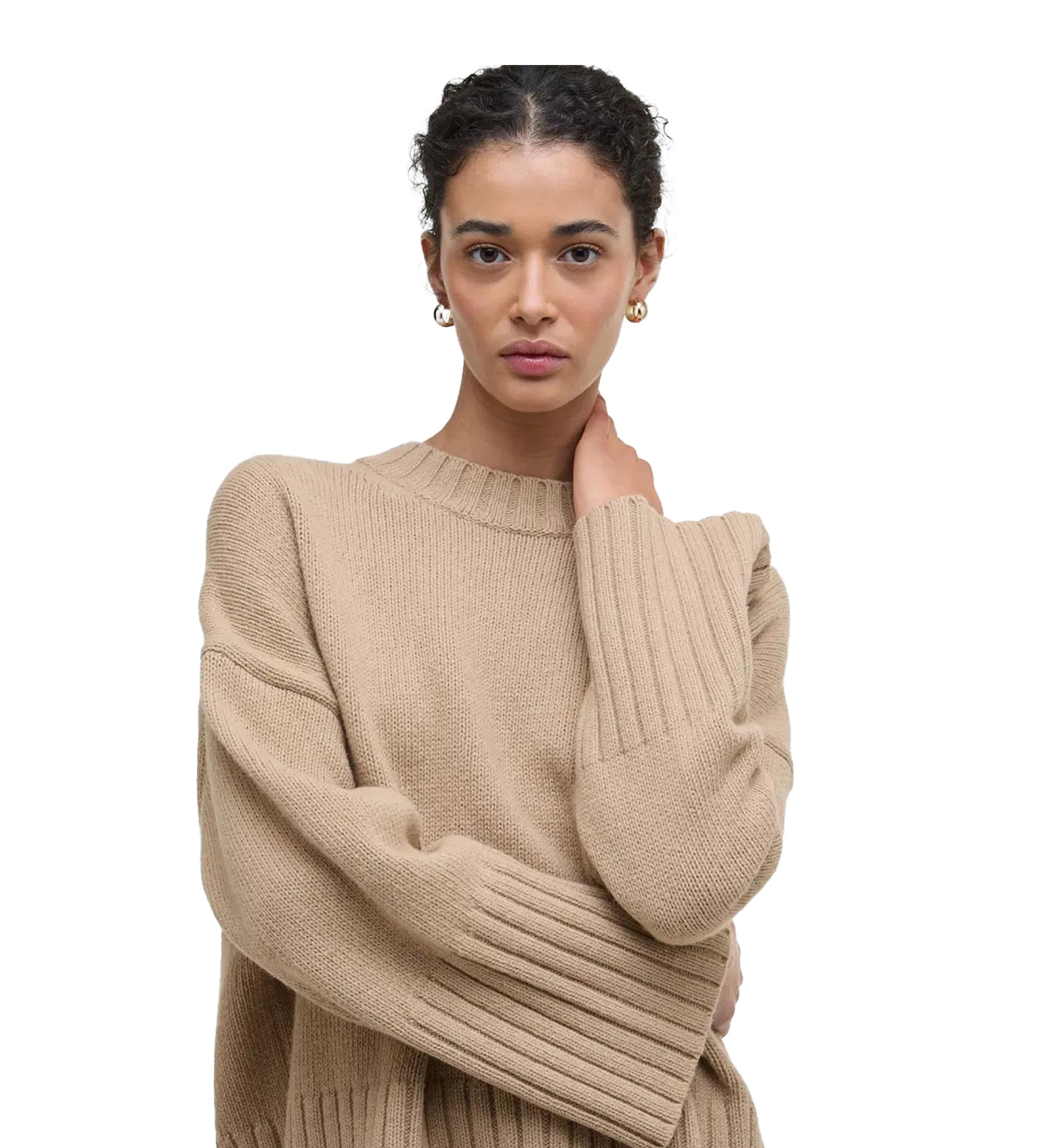 Maglia Barbour Sophia Knitted Jumper Beige Donna