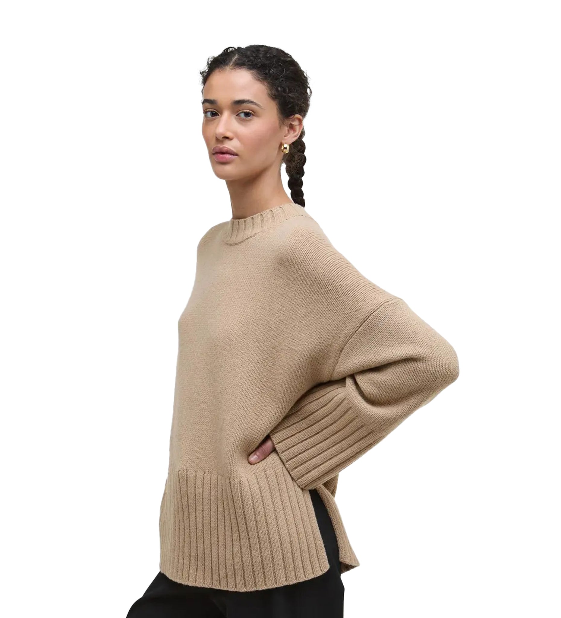Maglia Barbour Sophia Knitted Jumper Beige Donna