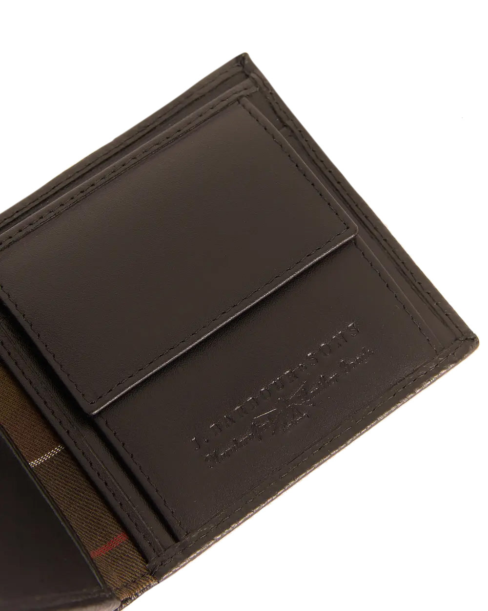 Barbour Logo Leather Billfold Wallet
