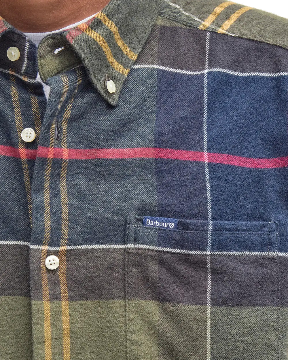 Barbour Camicia Check Flanella Eddertone Tailored Classic Tartan