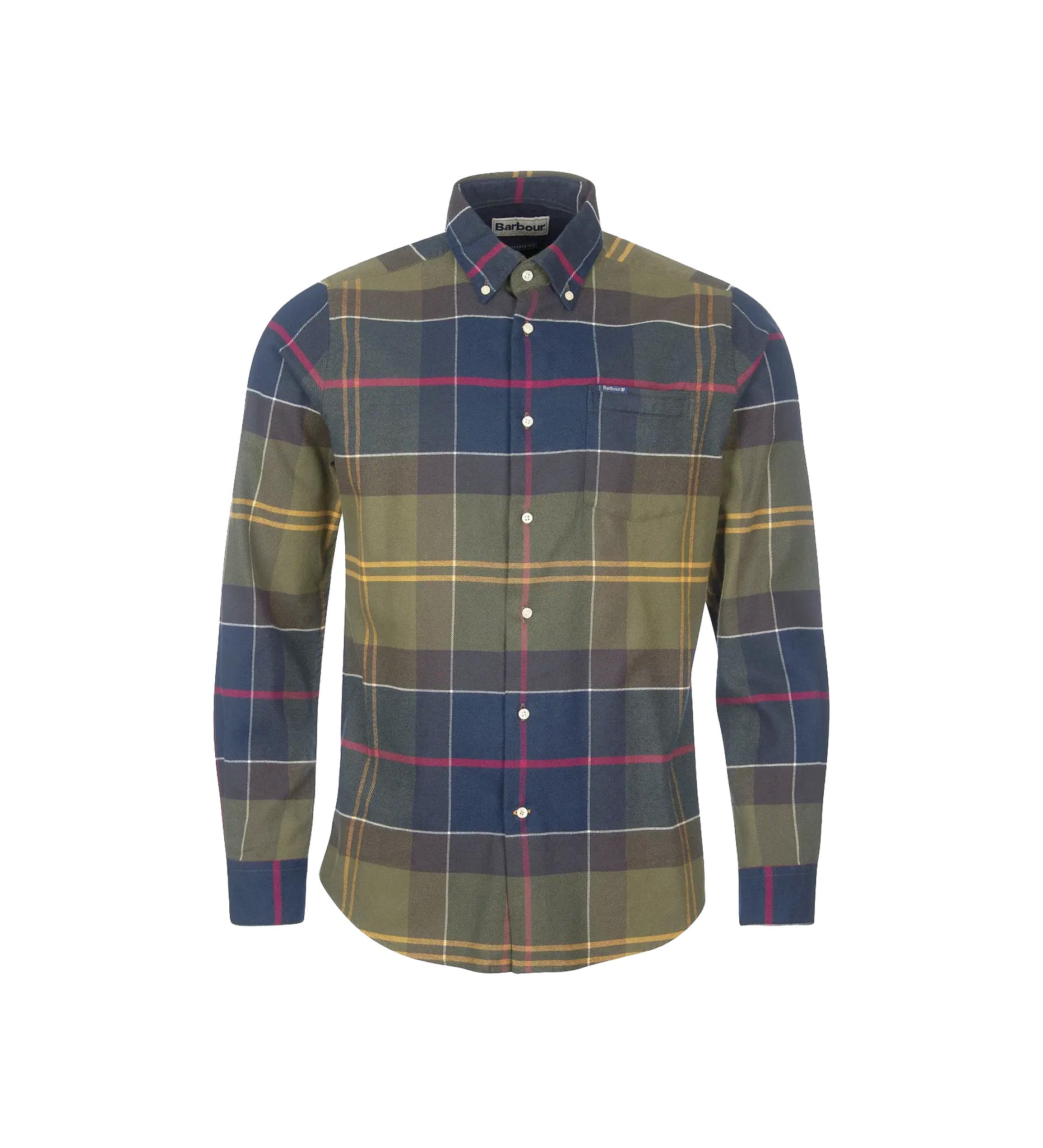 Barbour Camicia Check Flanella Eddertone Tailored Classic Tartan