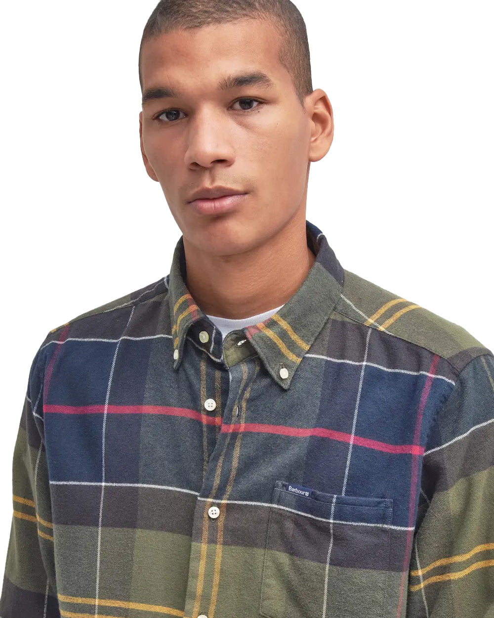 Barbour Camicia Check Flanella Eddertone Tailored Classic Tartan