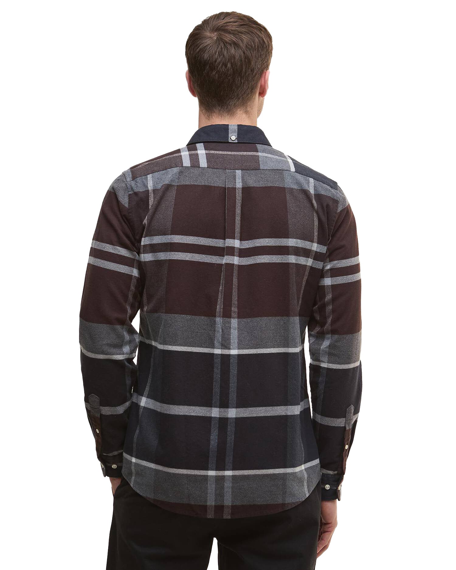 Barbour Camicia Check Flanella Iceloch Tailored Midnight Oak