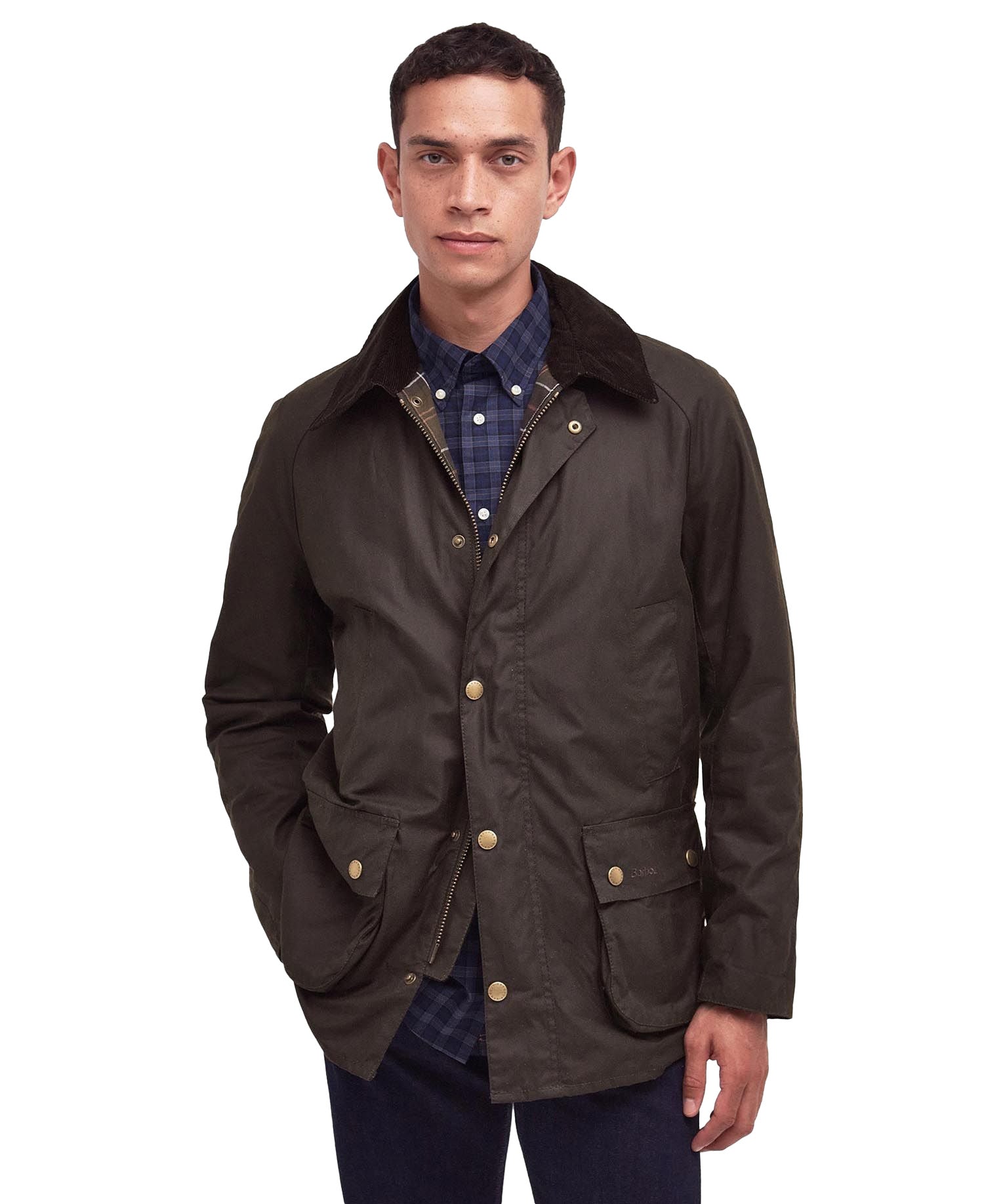 Barbour Ashby Wax Jacket Verde Oliva Uomo