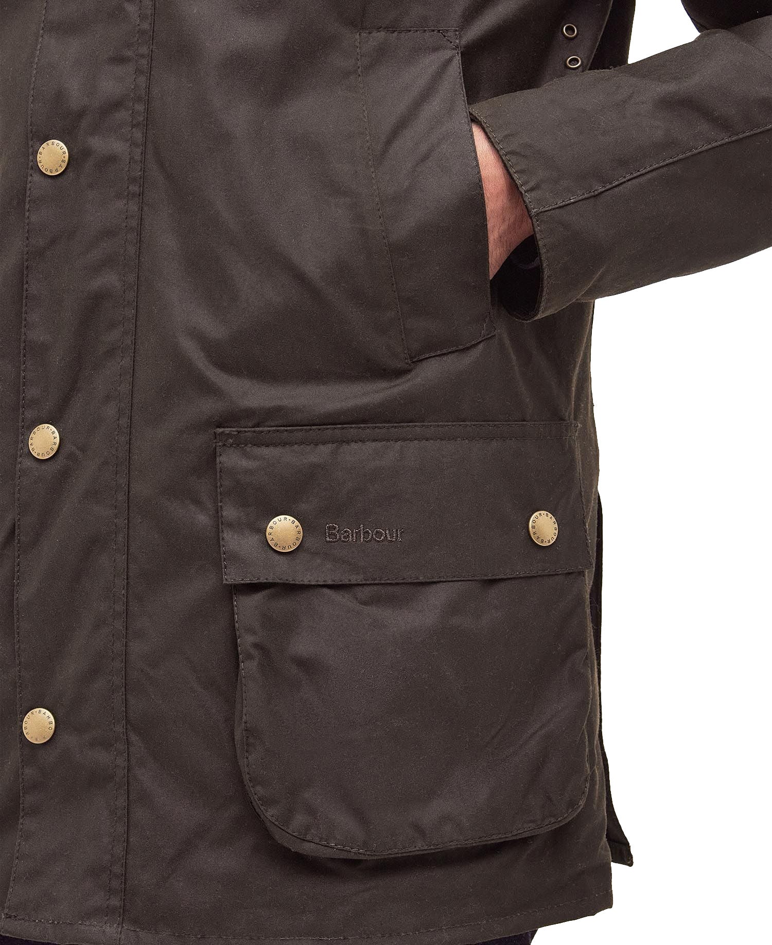 Barbour Ashby Wax Jacket Verde Oliva Uomo