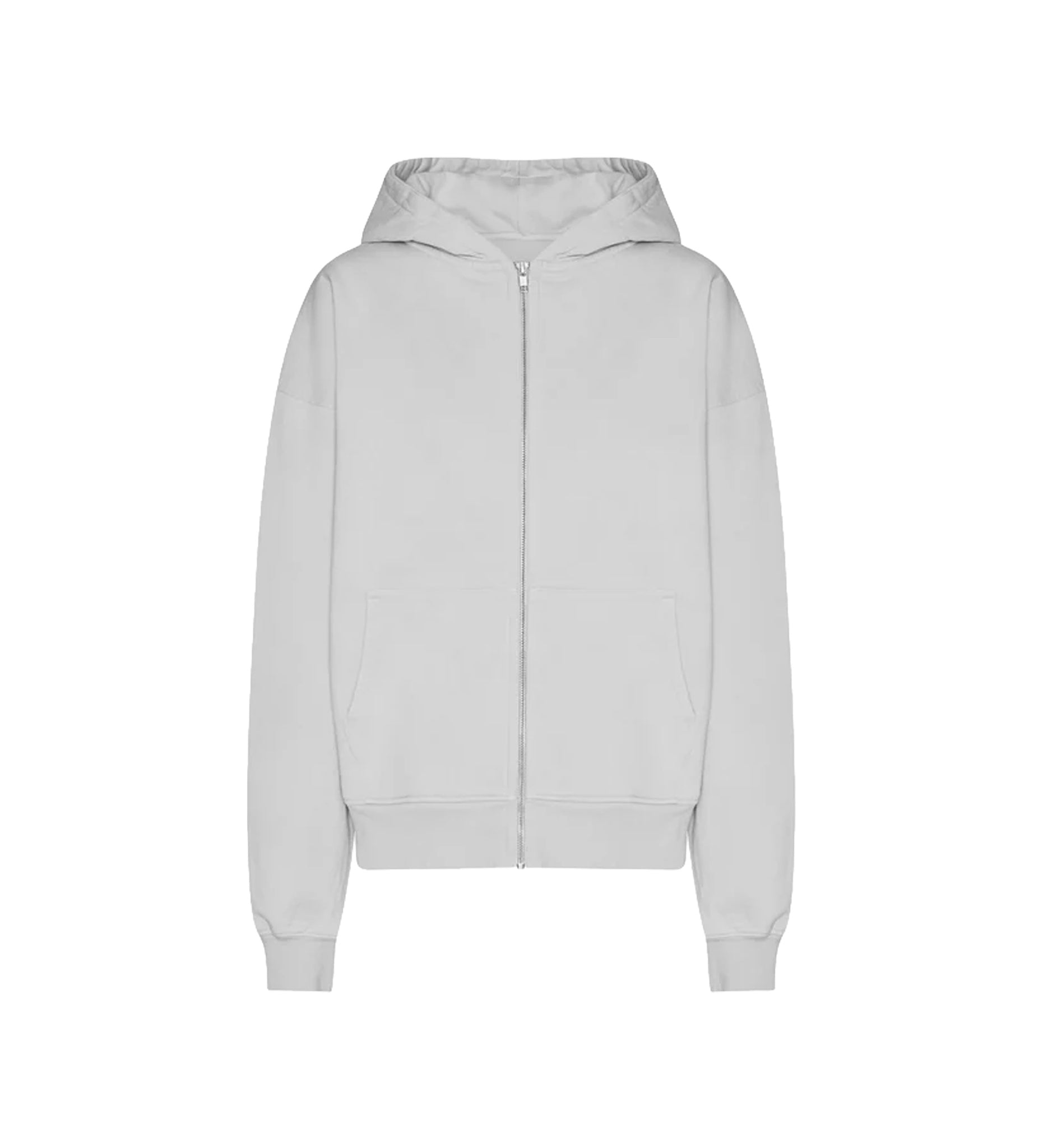Colorful Standard Felpa Zip Oversized Cotone Organico Faded Grey Unisex