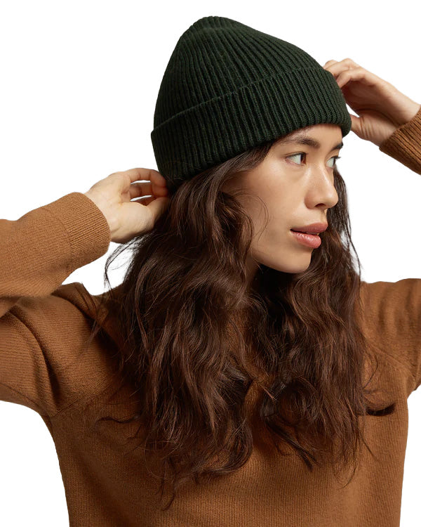 Colorful Standard Cuffia In Lana Hunter Green