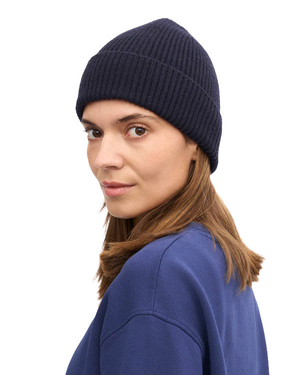 Colorful Standard Cuffia In Lana Navy Blue