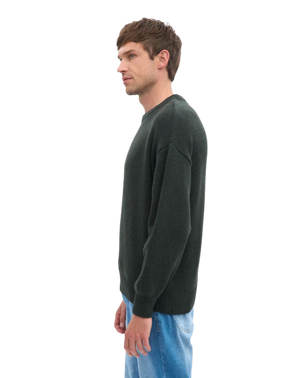 Colorful Standard Maglia Oversized Merino Wool Crew Hunter Green