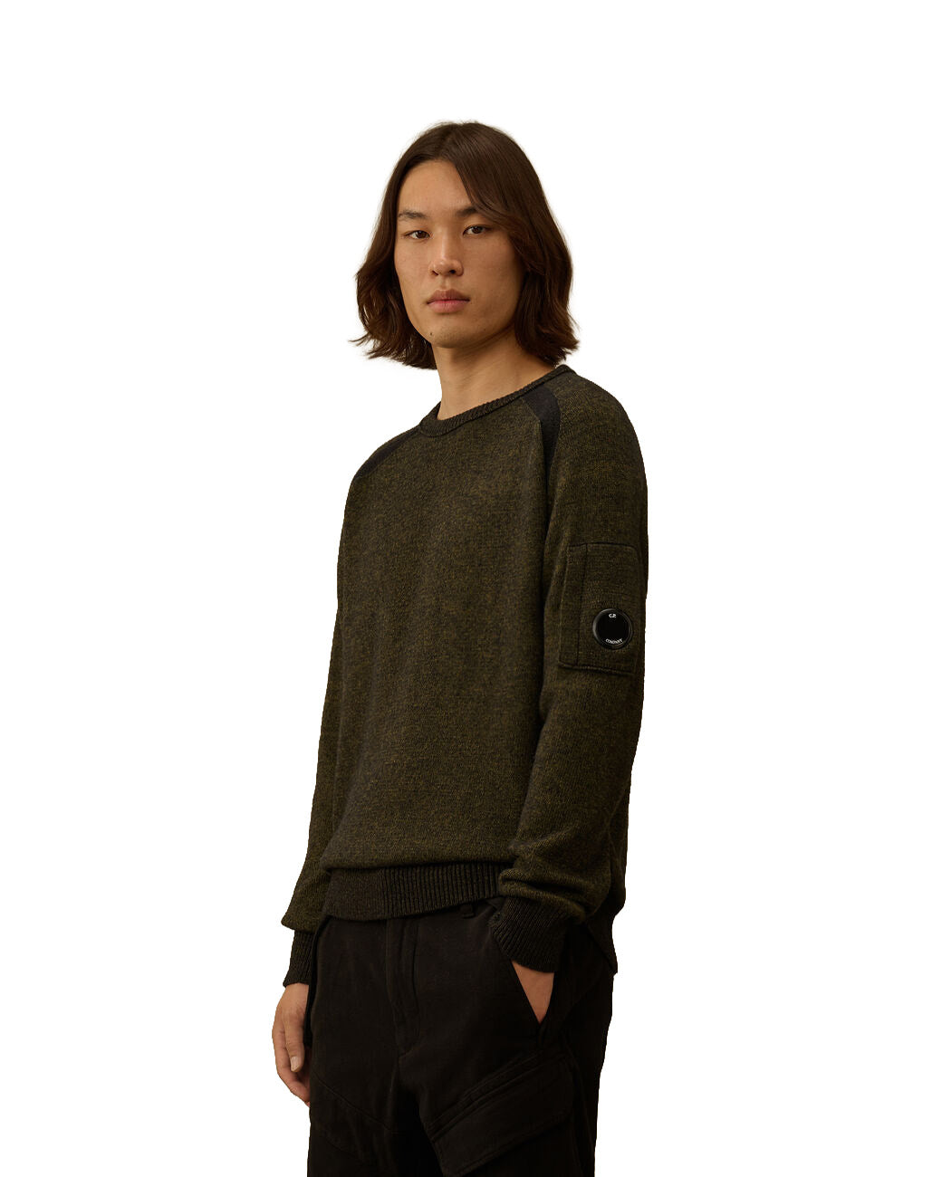 C.P. Company Maglia Girocollo In Fleece Uomo