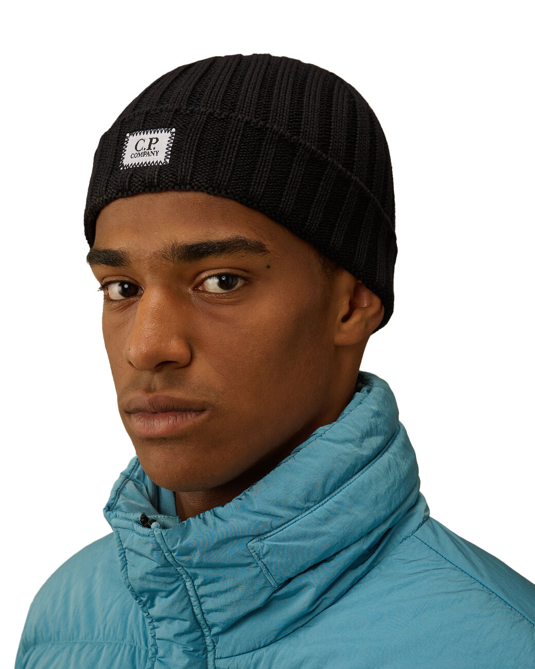 C.P. Company Extrafine Merino Wool Logo Beanie