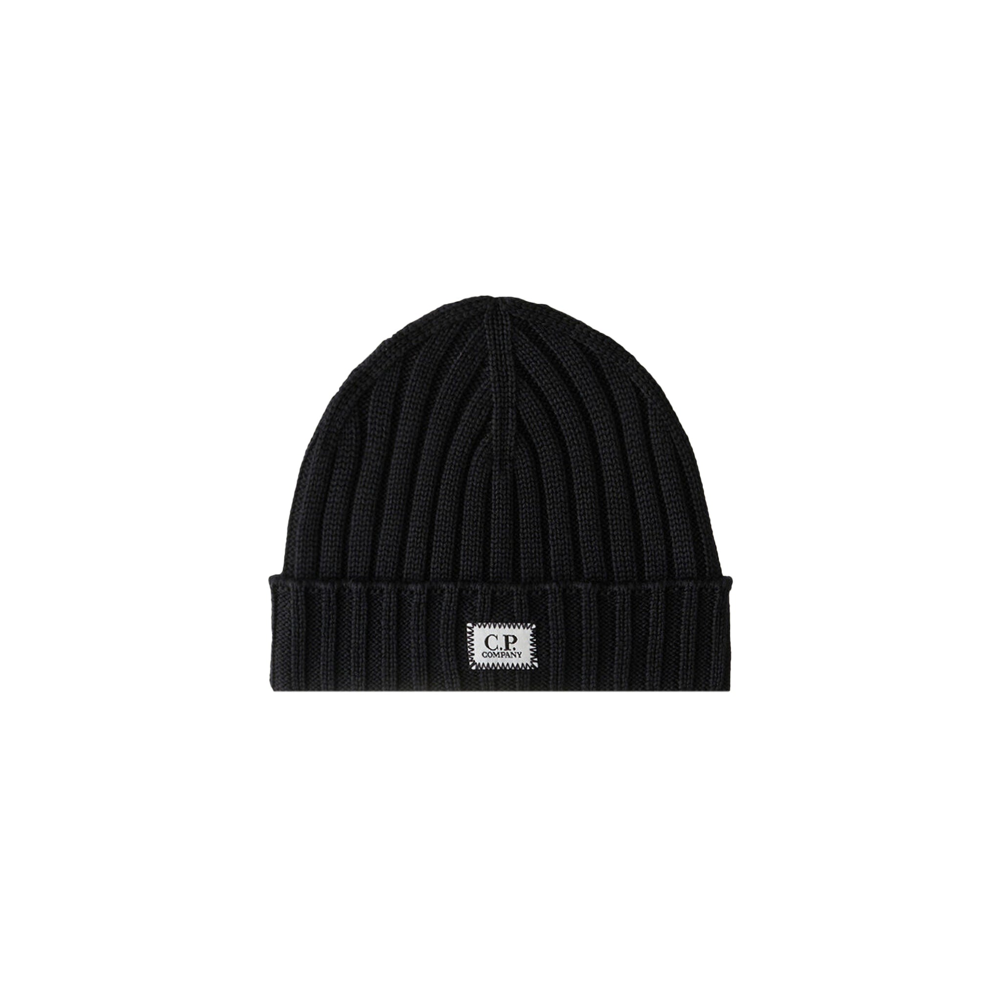 C.P. Company Extrafine Merino Wool Logo Beanie