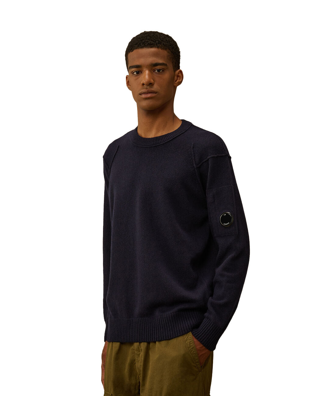 C.P. Company Lambswool Grs Crewneck Lens Sweater