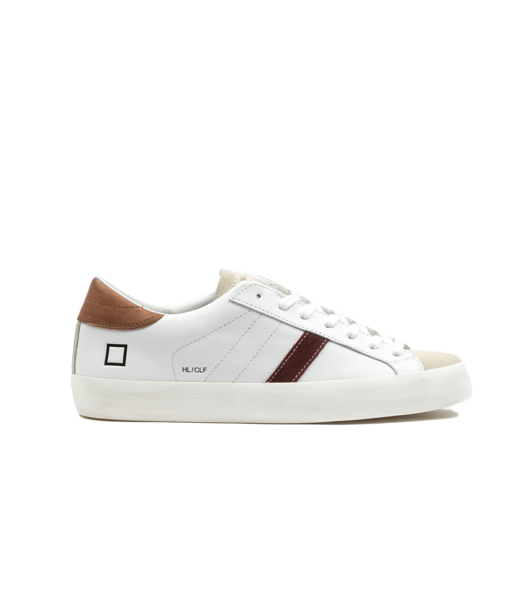 D.A.T.E. Hill Low Calf White Cuoio