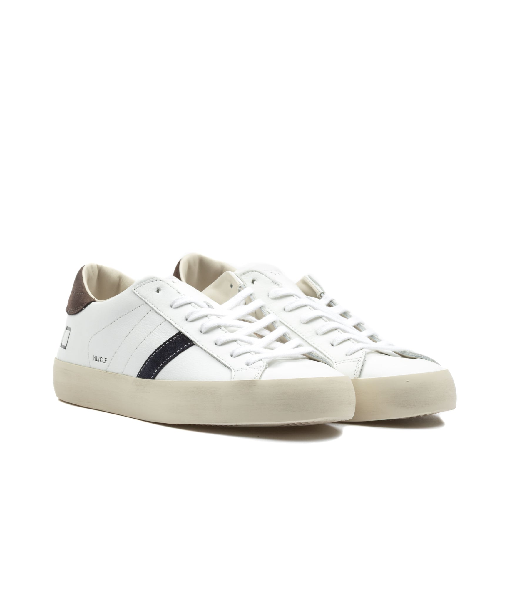D.A.T.E. Hill Low Calf White Brown