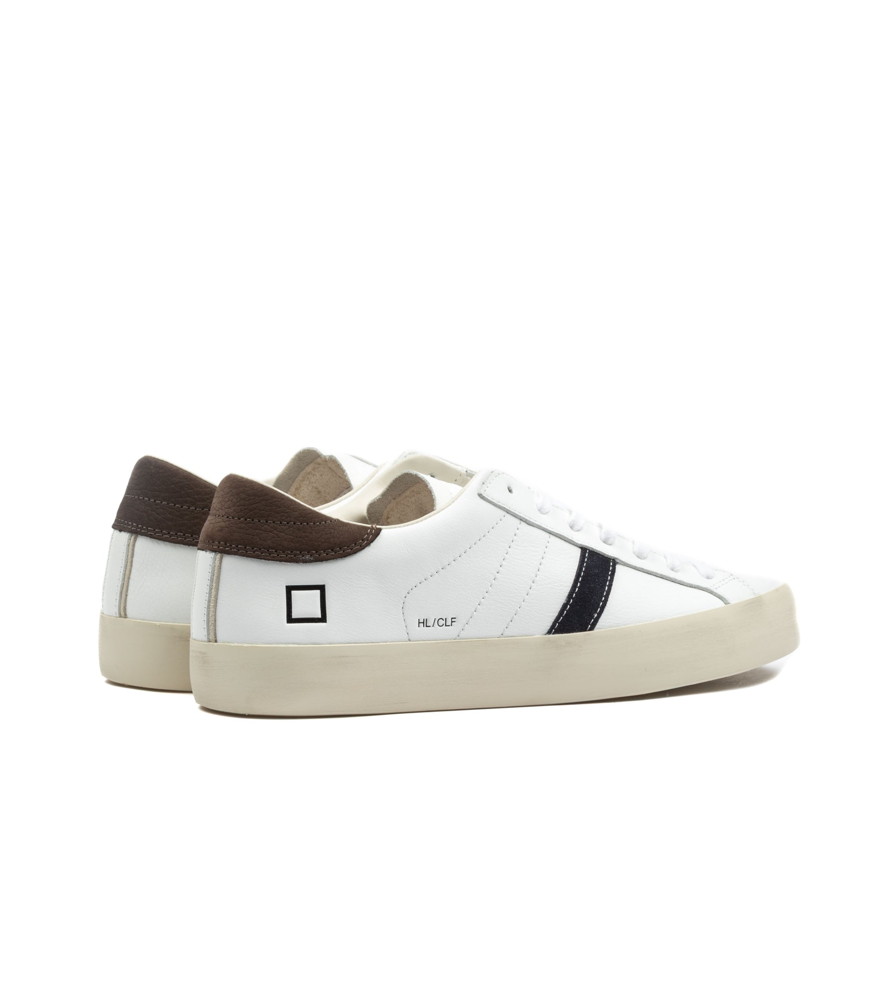 D.A.T.E. Hill Low Calf White Brown