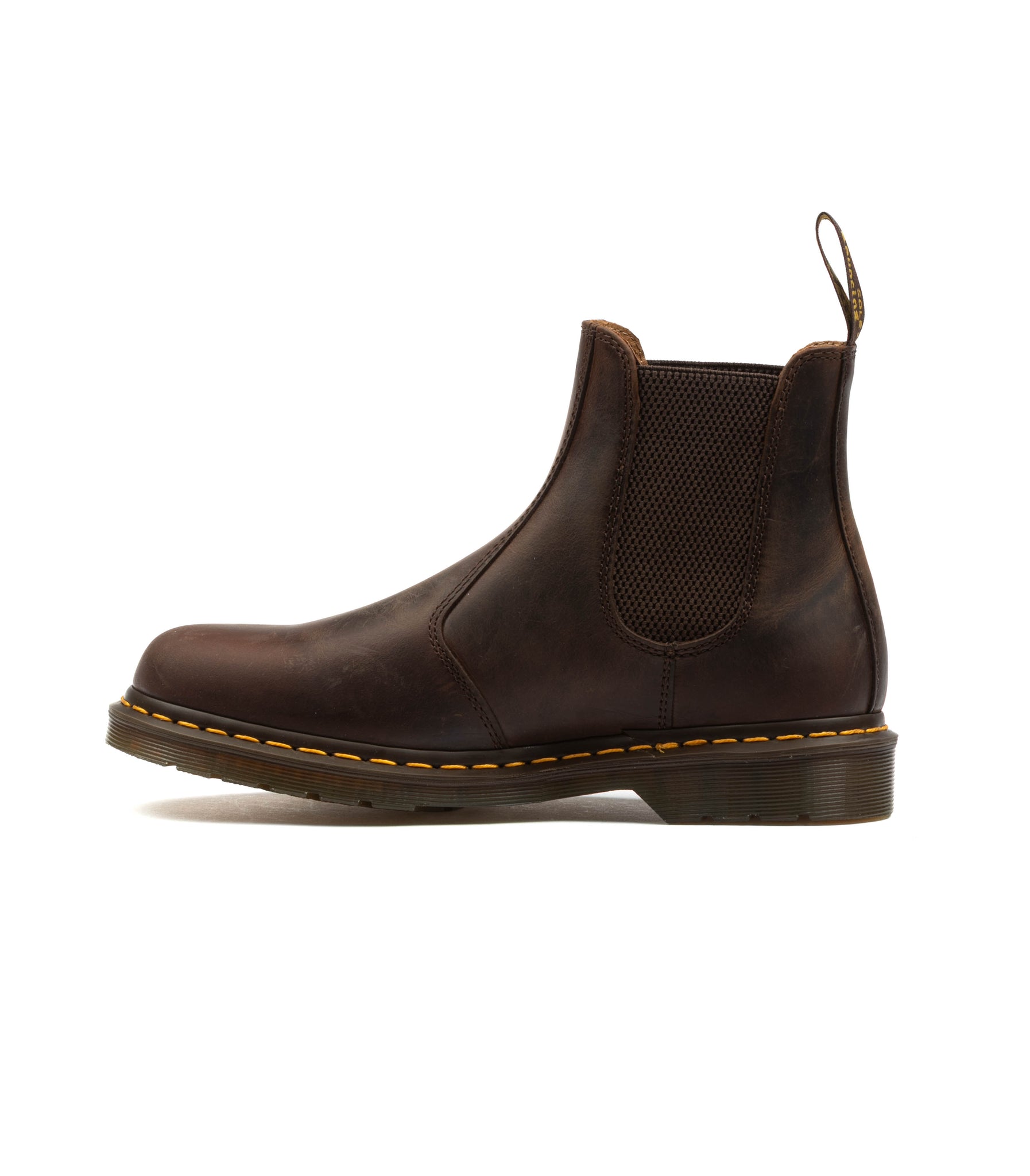 Dr. Martens 2976 Yellow Stitch Crazy Horse Dark Brown
