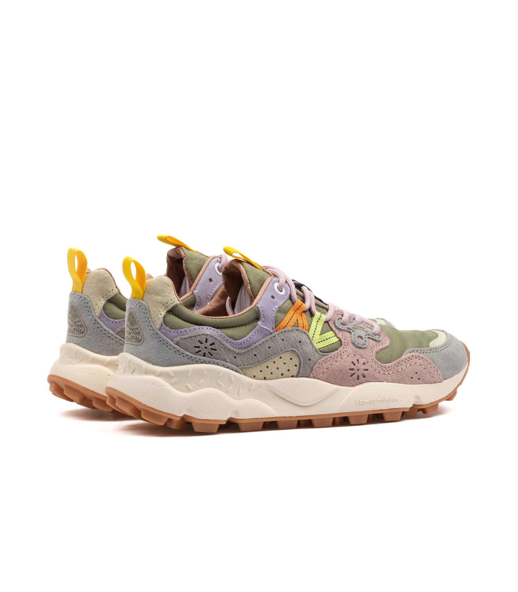 Flower Mountain Yamano 3 Suede Nylon Light Grey Grey Cipria Donna