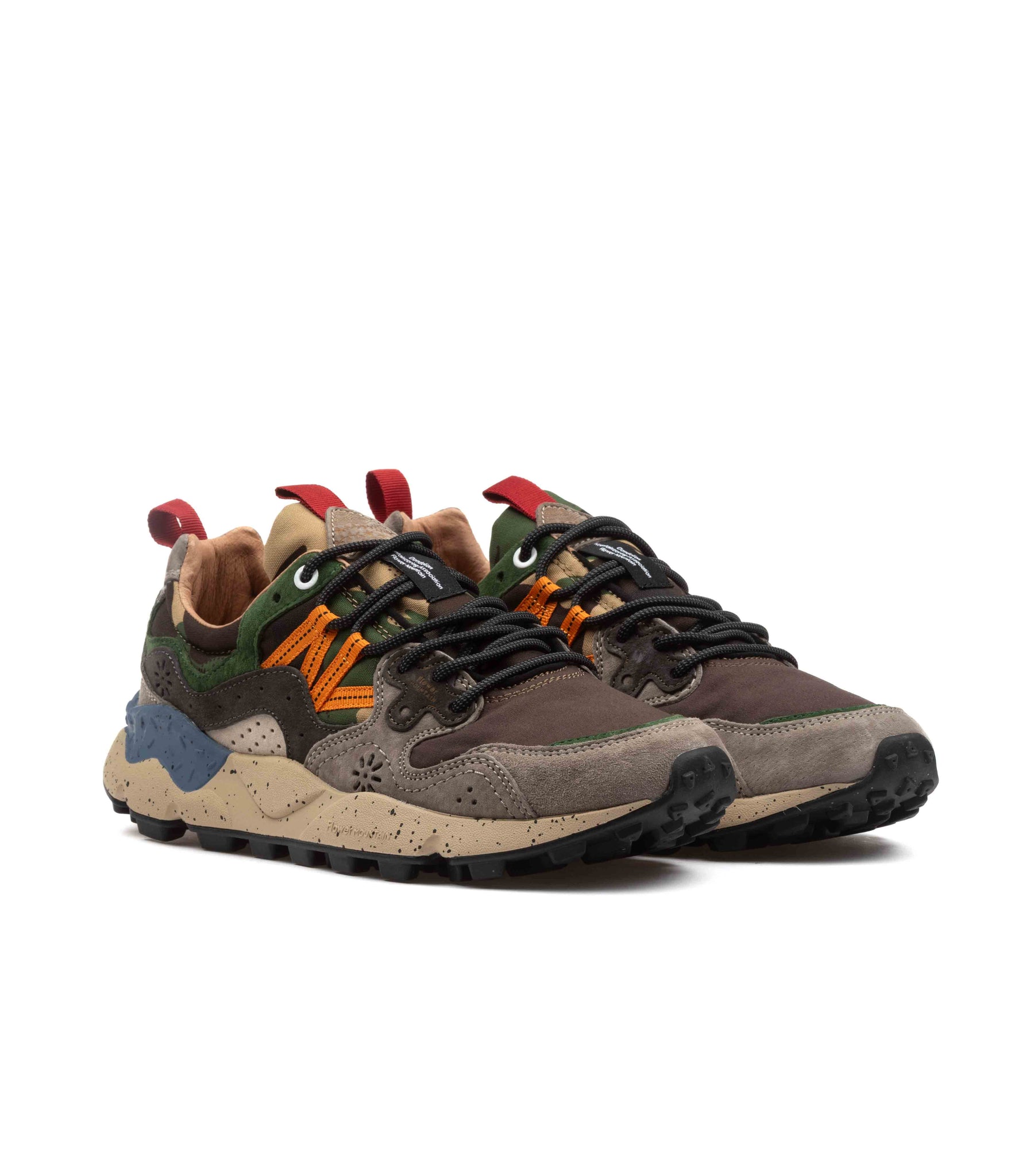 Flower Mountain Yamano 3 Suede Nylon Camo Dark Grey Anthracite Black Uomo