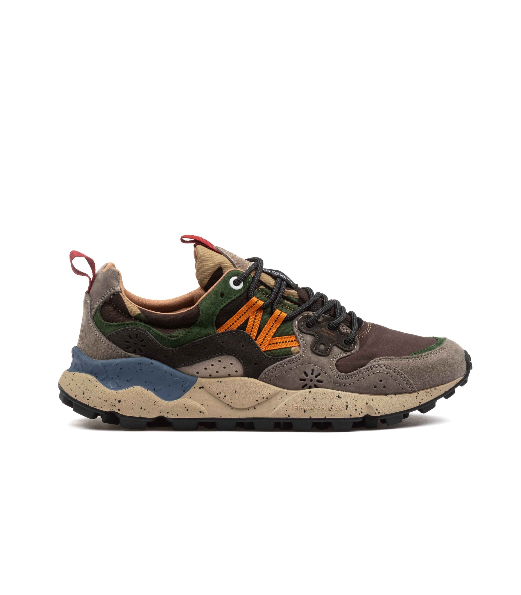 Flower Mountain Yamano 3 Suede Nylon Camo Dark Grey Anthracite Black Uomo