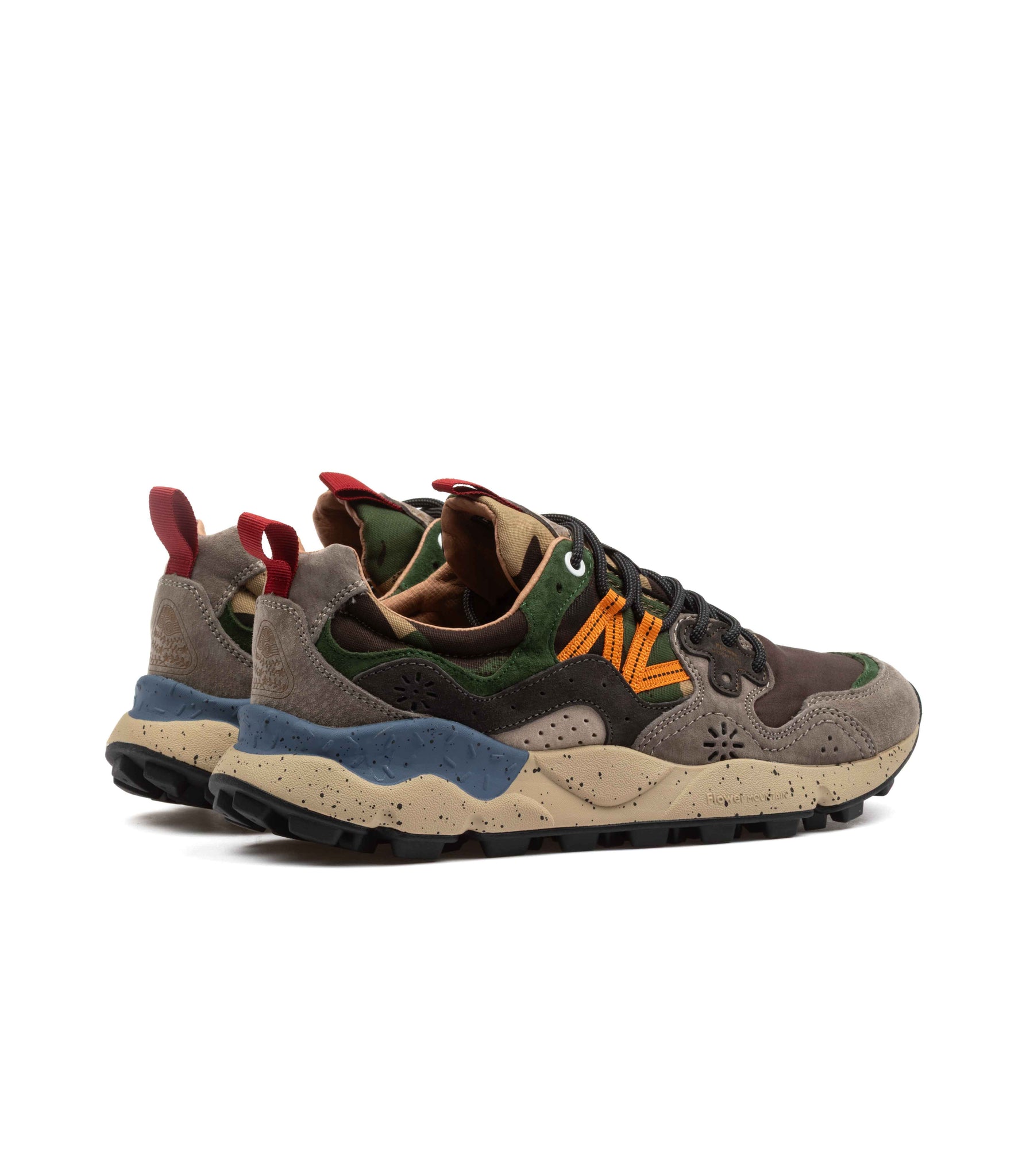 Flower Mountain Yamano 3 Suede Nylon Camo Dark Grey Anthracite Black Uomo