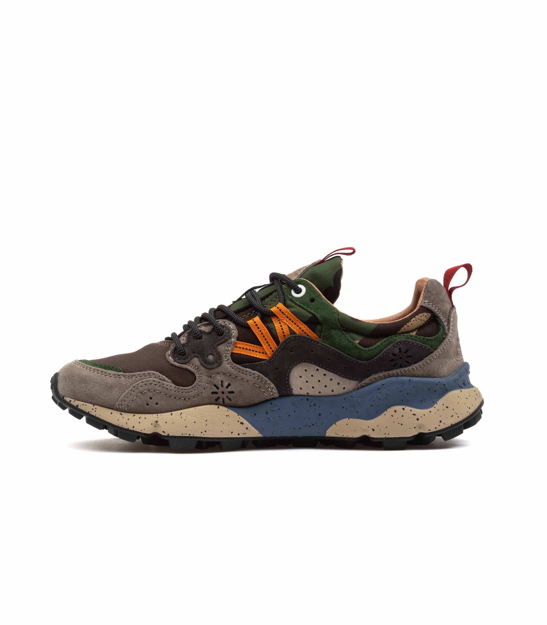 Flower Mountain Yamano 3 Suede Nylon Camo Dark Grey Anthracite Black Uomo