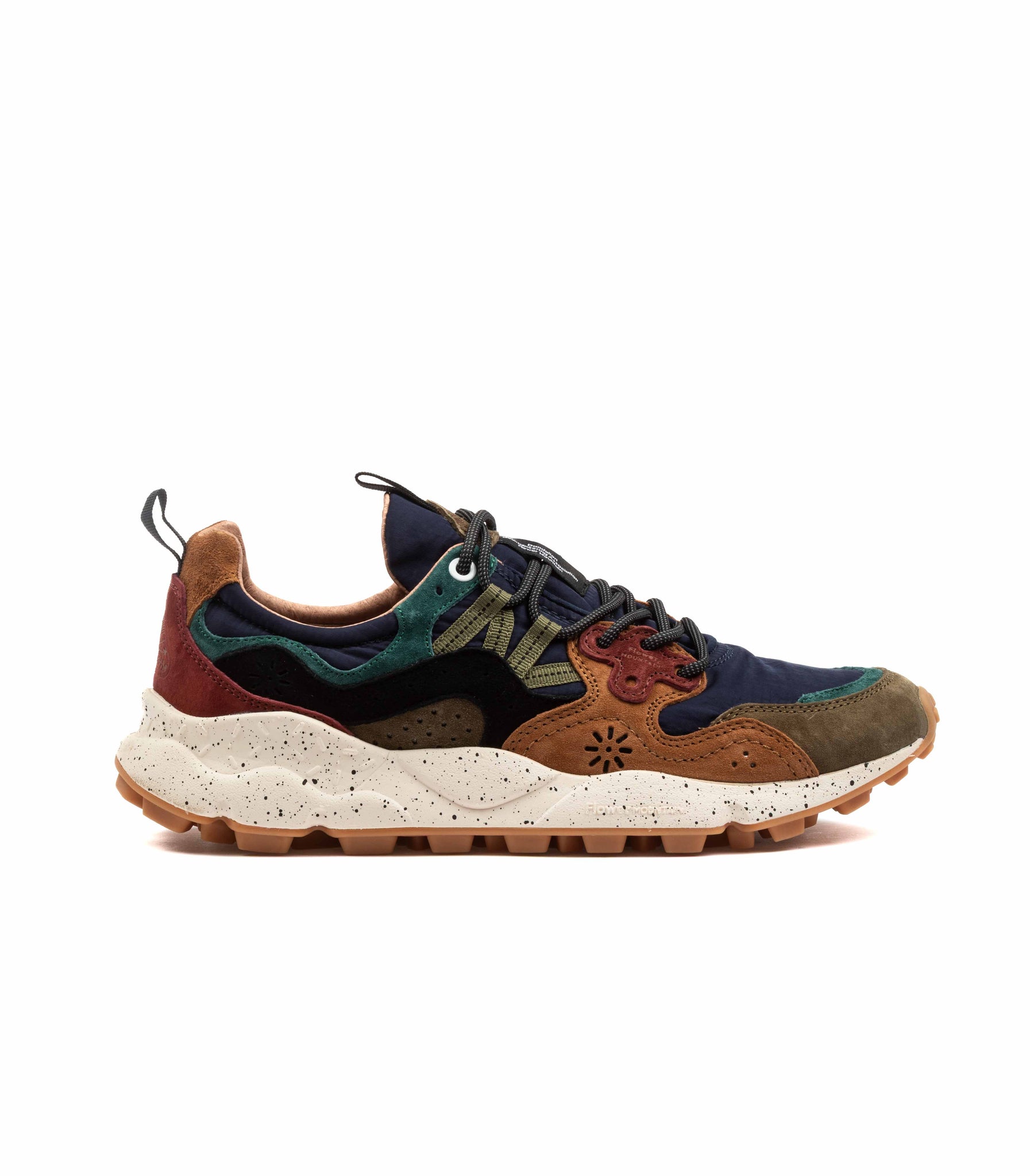 Flower Mountain Yamano 3 Suede Nylon Deep Mud Light Brown Navy Uomo