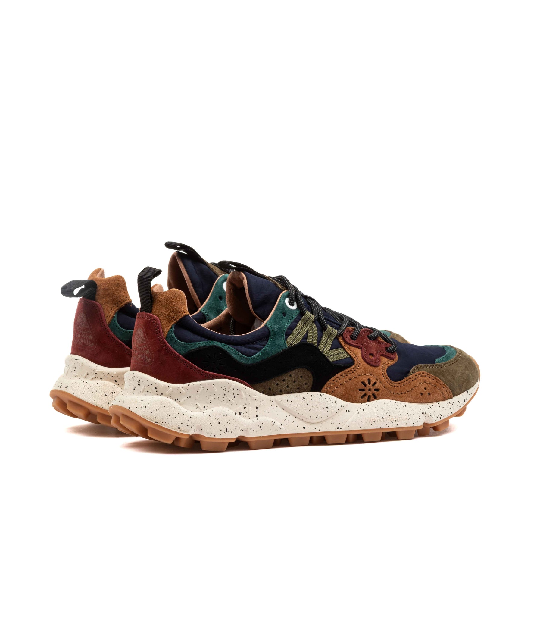 Flower Mountain Yamano 3 Suede Nylon Deep Mud Light Brown Navy Uomo
