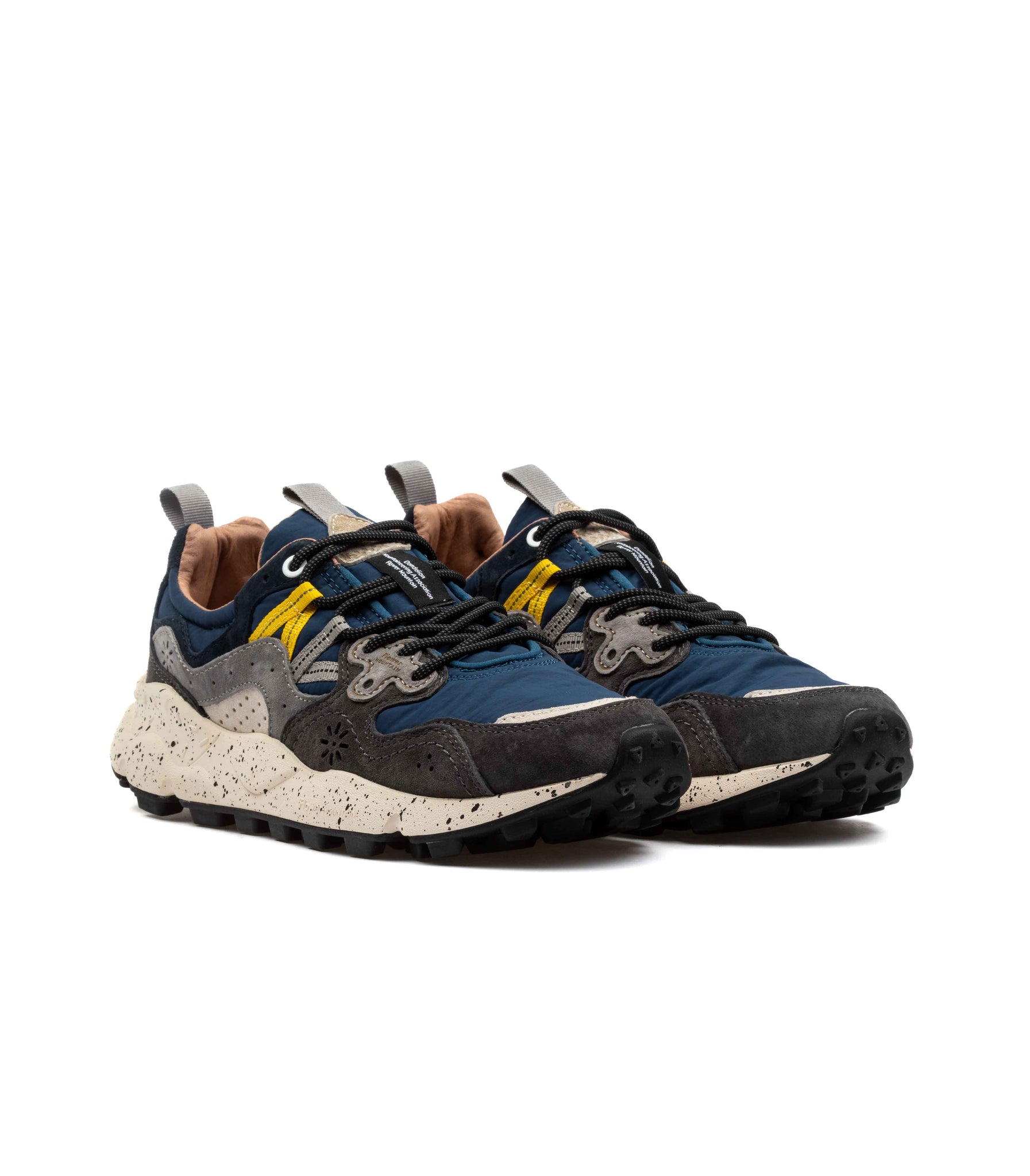 Flower Mountain Yamano 3 Suede Nylon Grey Navy Uomo