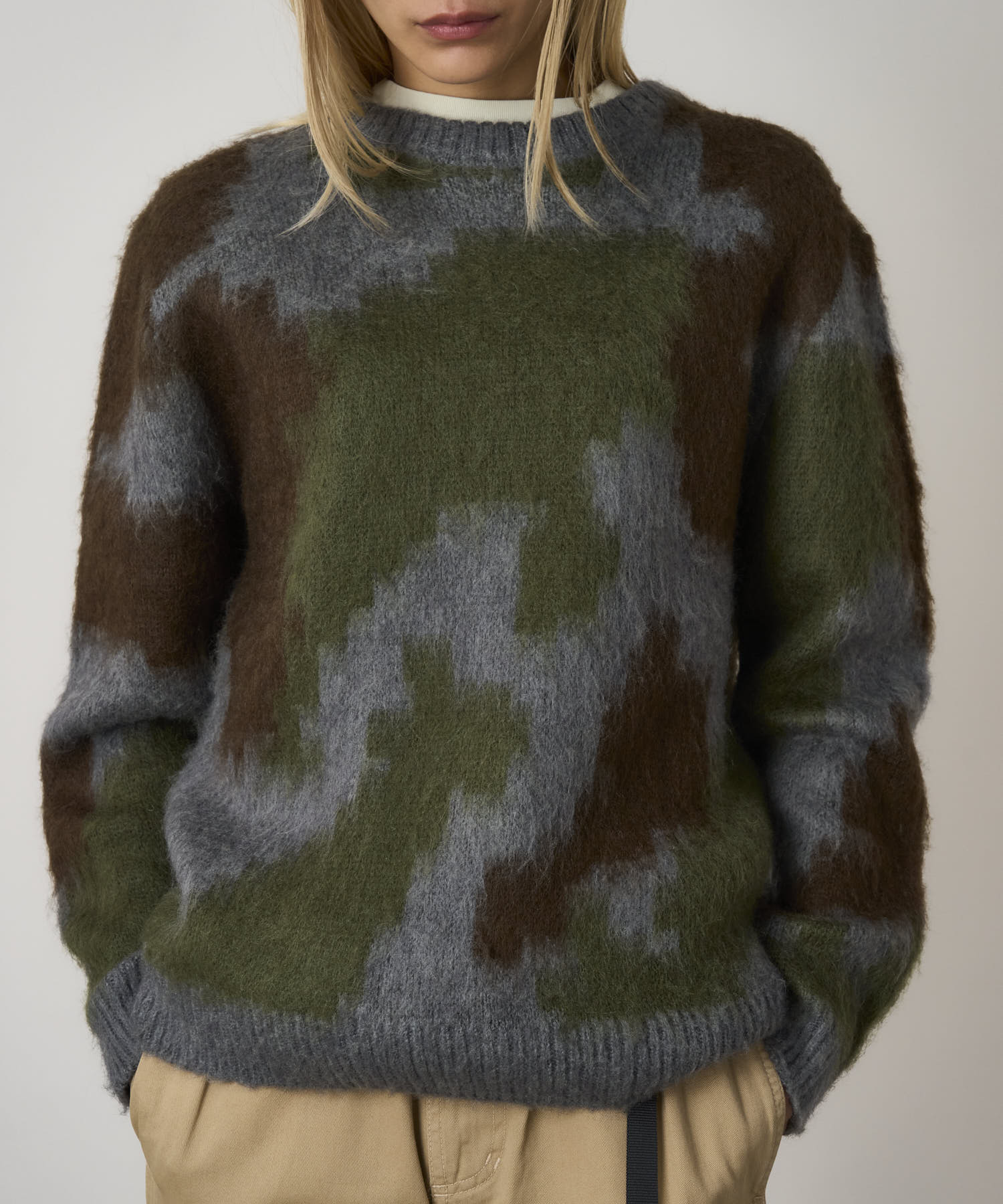 Gramicci Mohair Sweater Camo