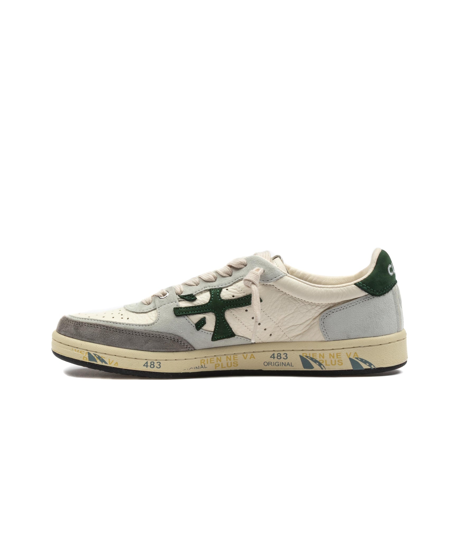 Premiata Basket Clay 7623 Bianco Grigio Verde
