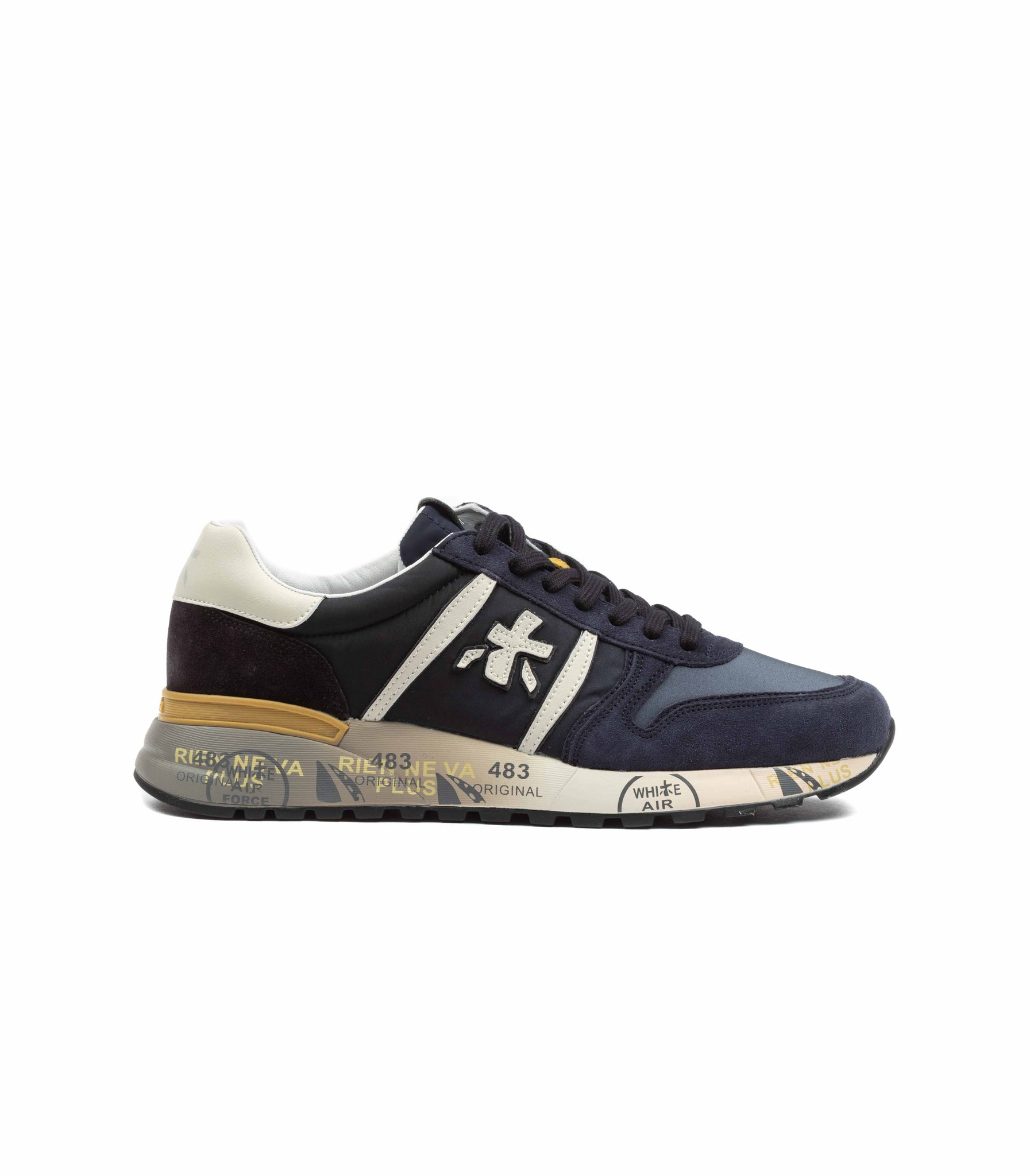 Premiata Lander 7702 Blu Sfumata Nylon Pelle Uomo