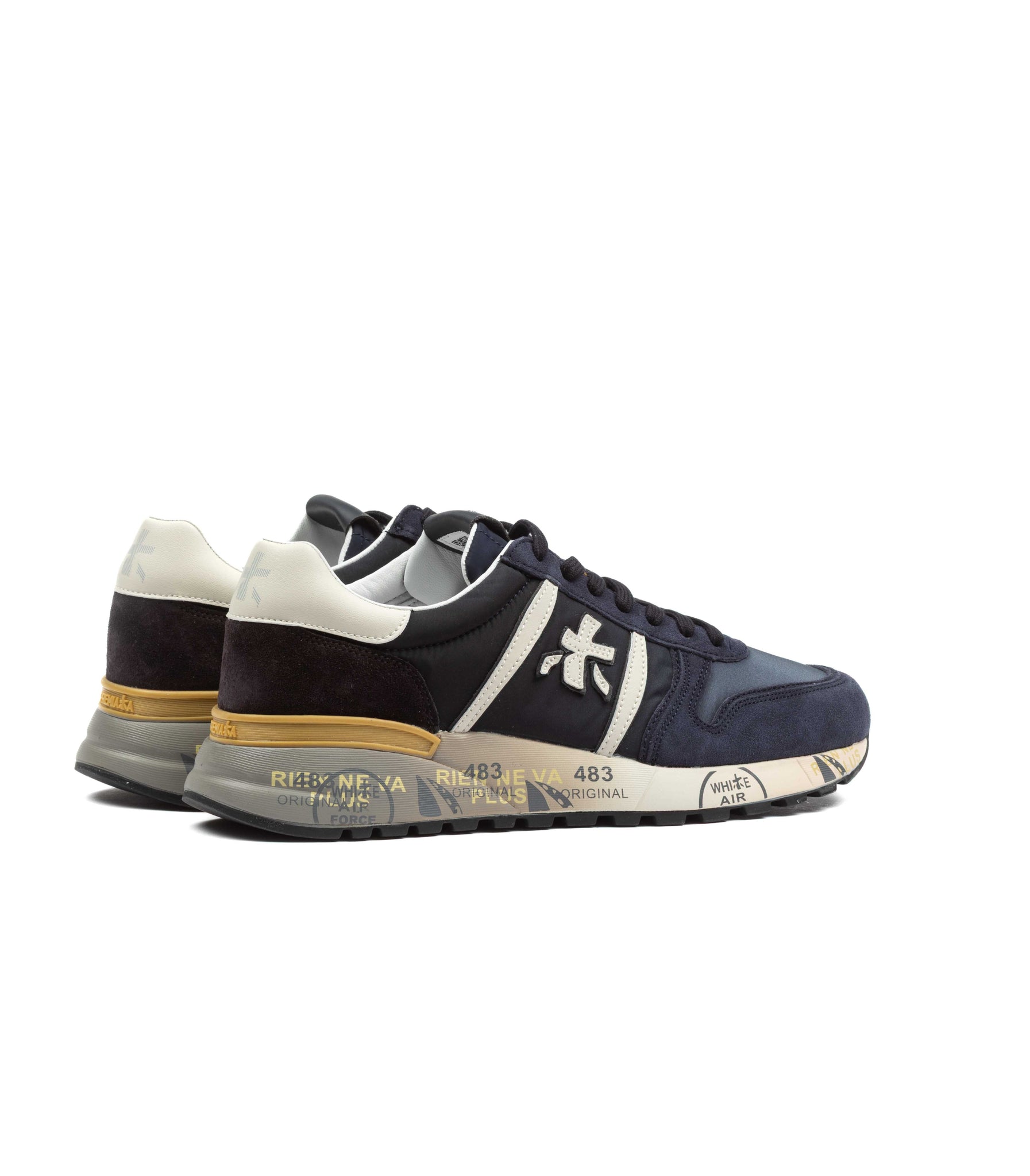 Premiata Lander 7702 Blu Sfumata Nylon Pelle Uomo