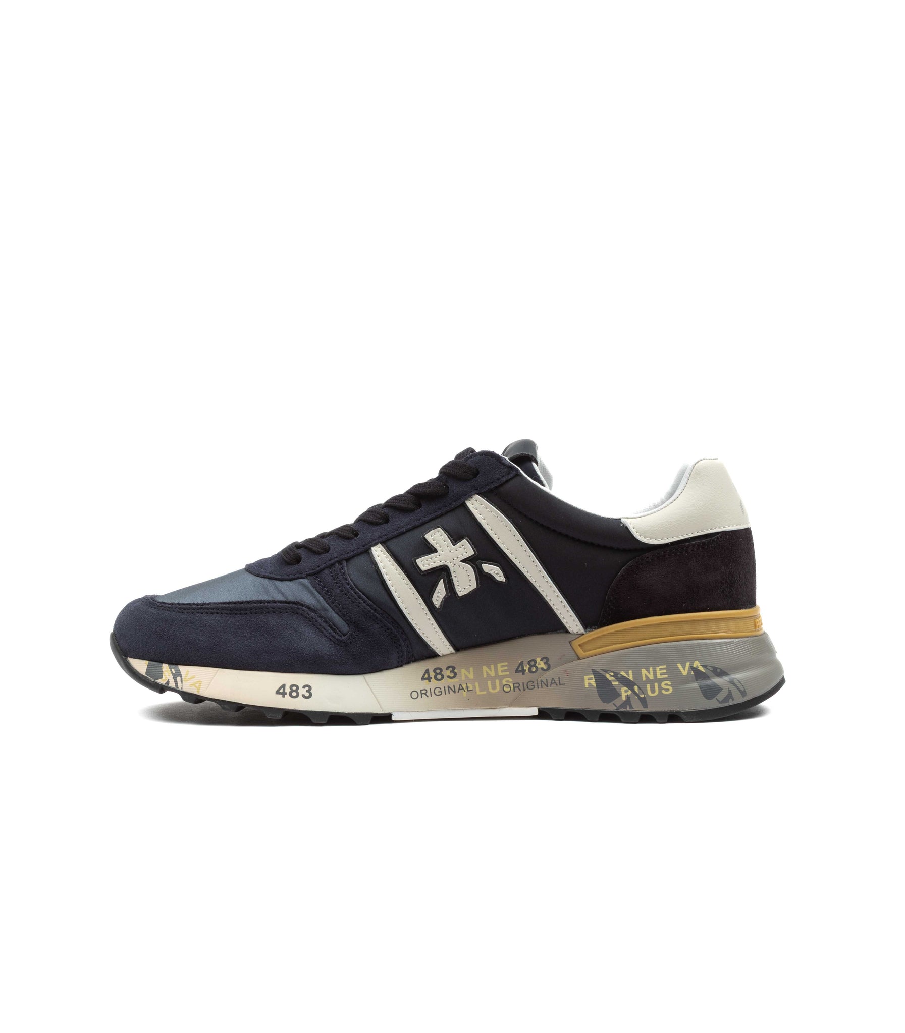 Premiata Lander 7702 Blu Sfumata Nylon Pelle Uomo