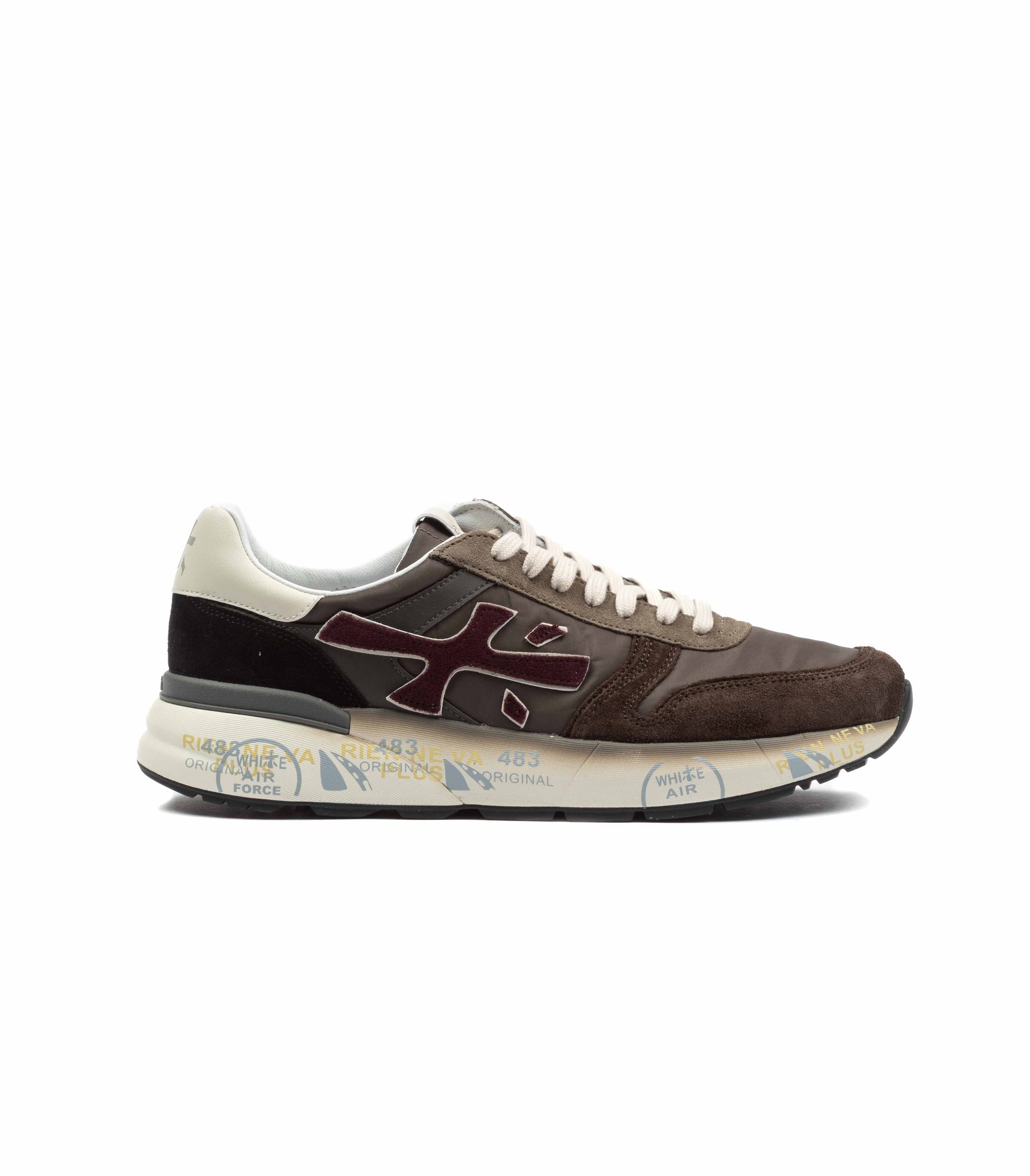 Premiata Mick 7714 Marrone Bordeau Nylon Pelle Uomo