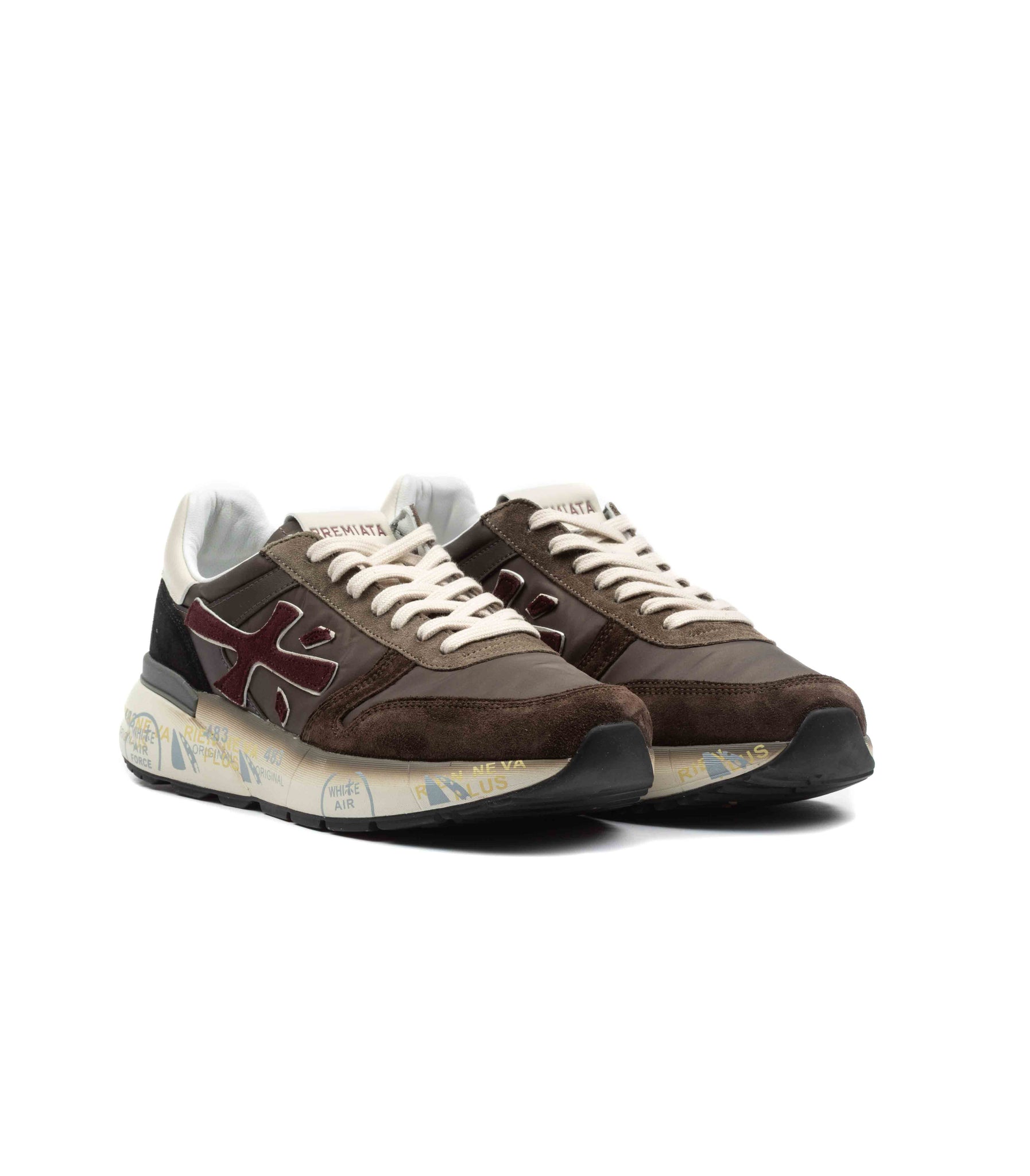 Premiata Mick 7714 Marrone Bordeau Nylon Pelle Uomo
