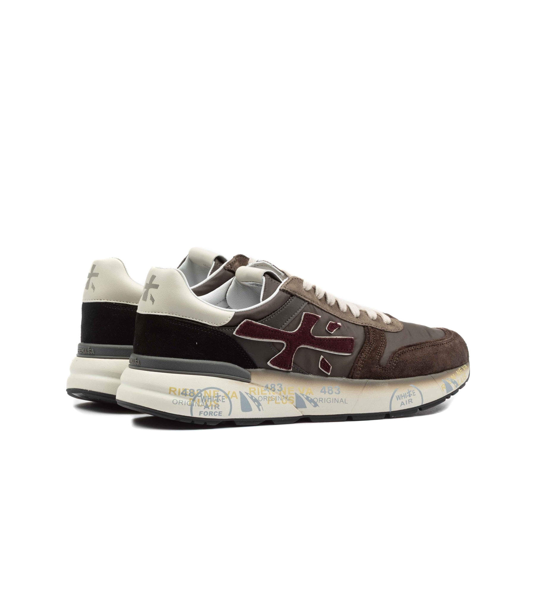 Premiata Mick 7714 Marrone Bordeau Nylon Pelle Uomo