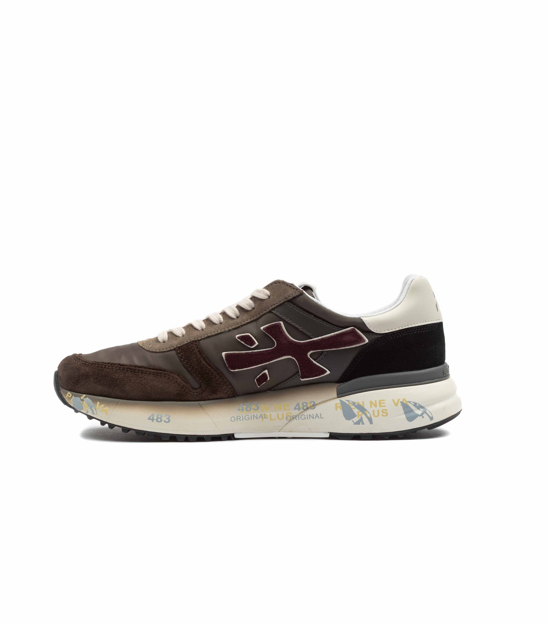 Premiata Mick 7714 Marrone Bordeau Nylon Pelle Uomo