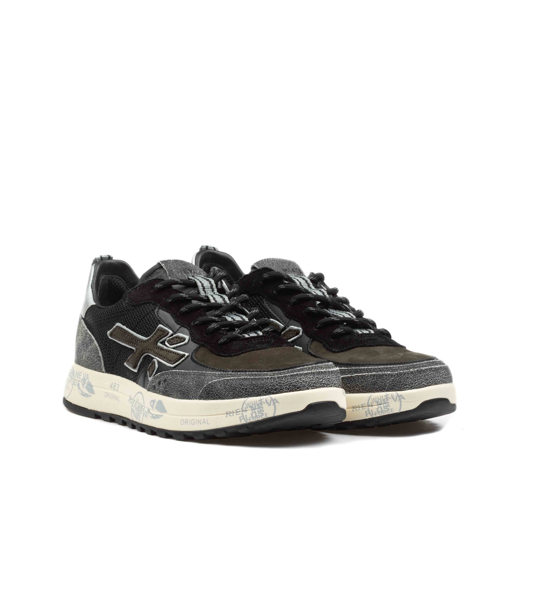 Premiata Nous 7723 Verdone Antracite Pelle Uomo