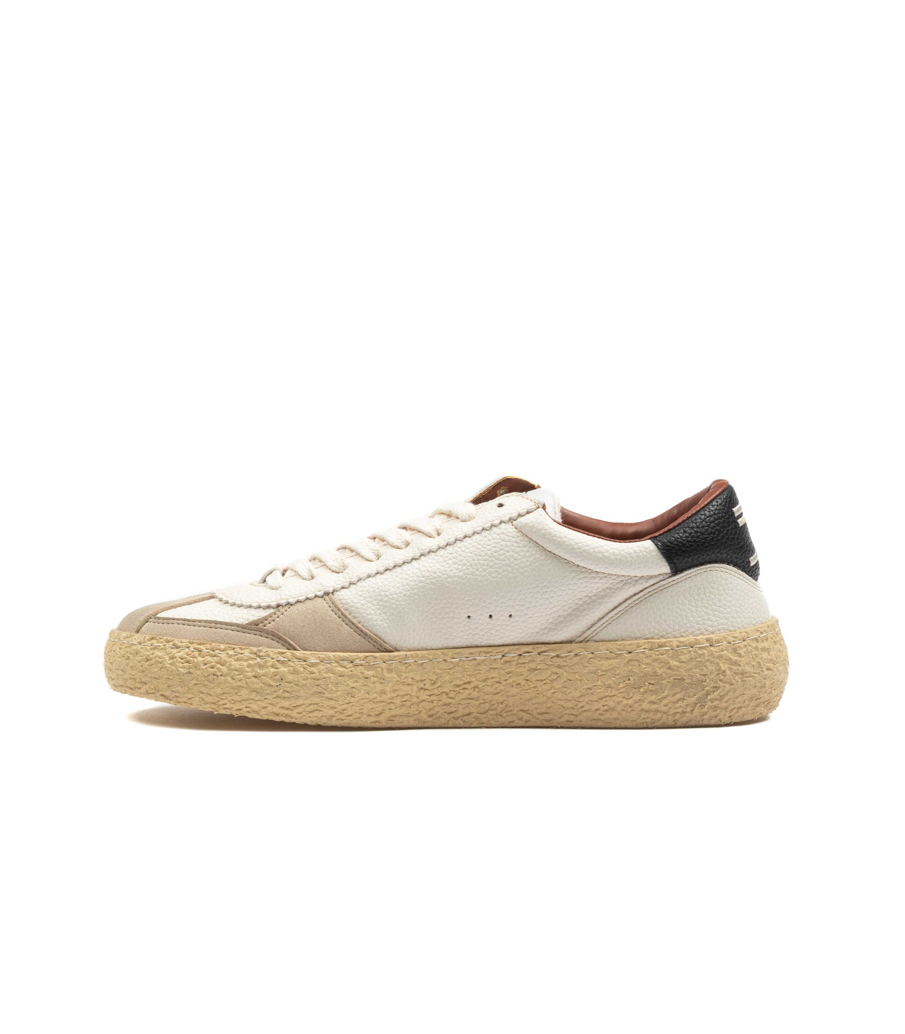 Puraai Vintage Osso Vegan Leather Bianco Nero Uomo