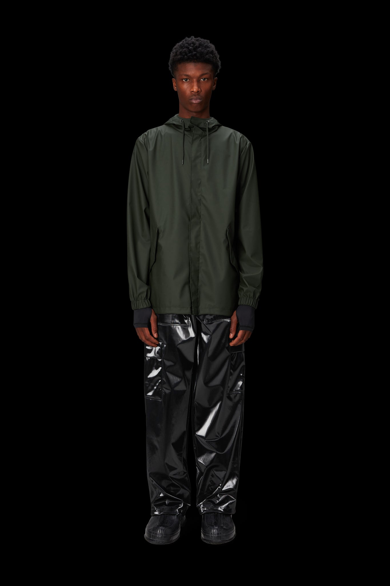 Giacca Rains Impermeabile Fishtail Verde