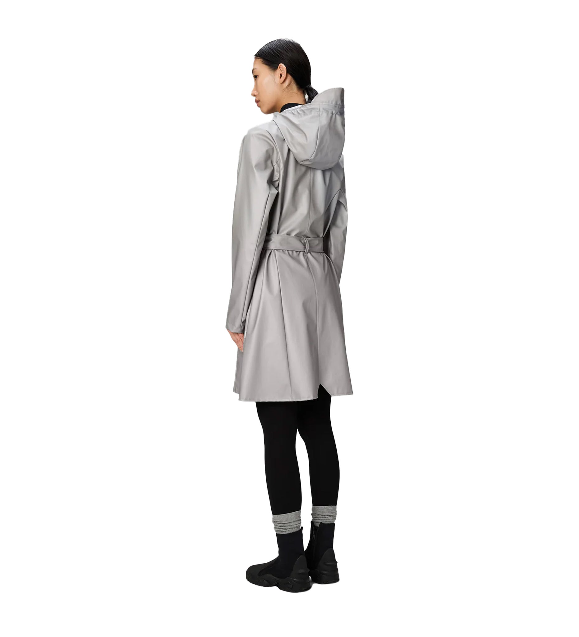 Giacca Rains Impermeabile Bottonicurve W Jacket Donna Argento