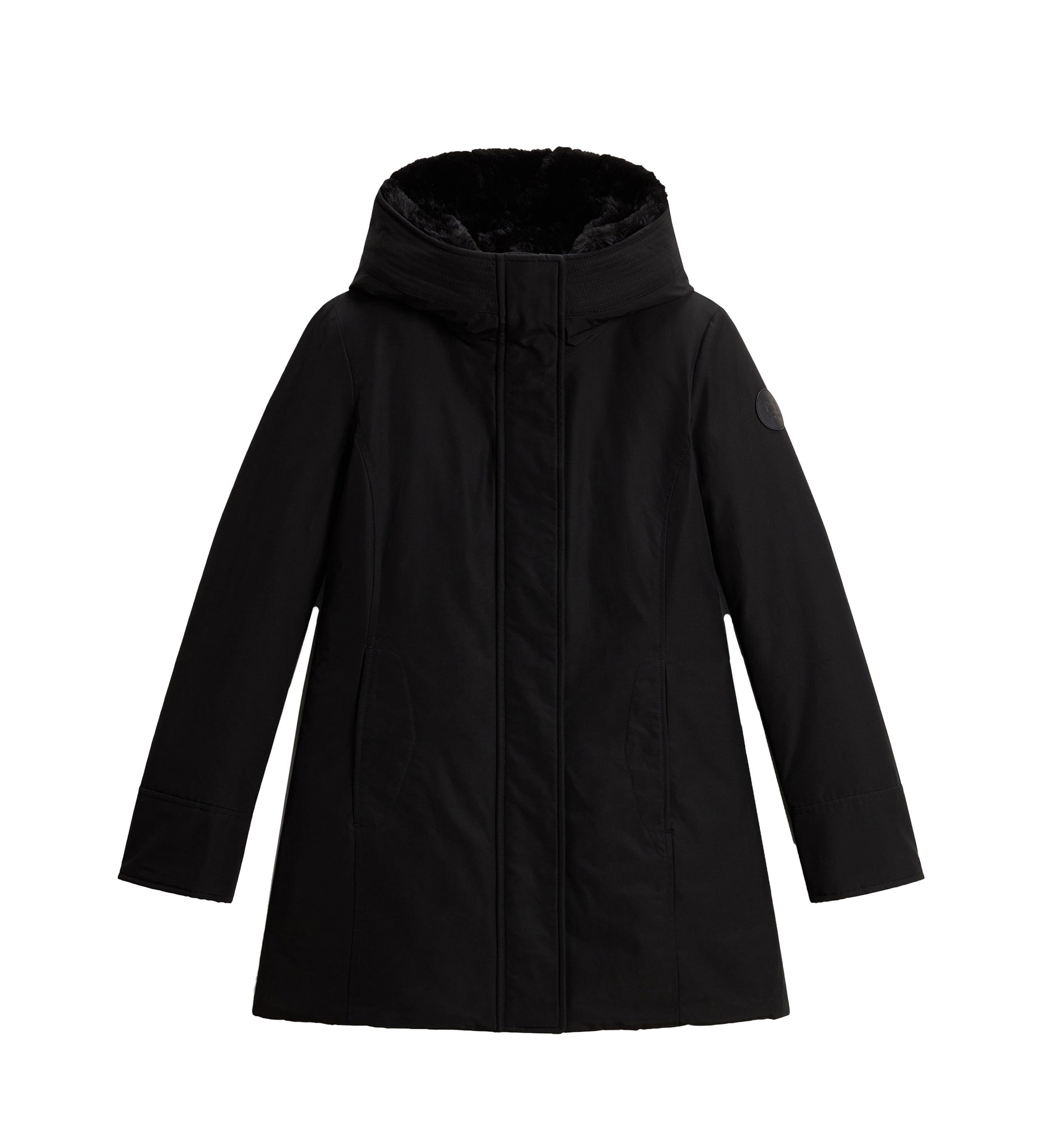Woolrich Boulder Faux Fur Parka Nero Donna